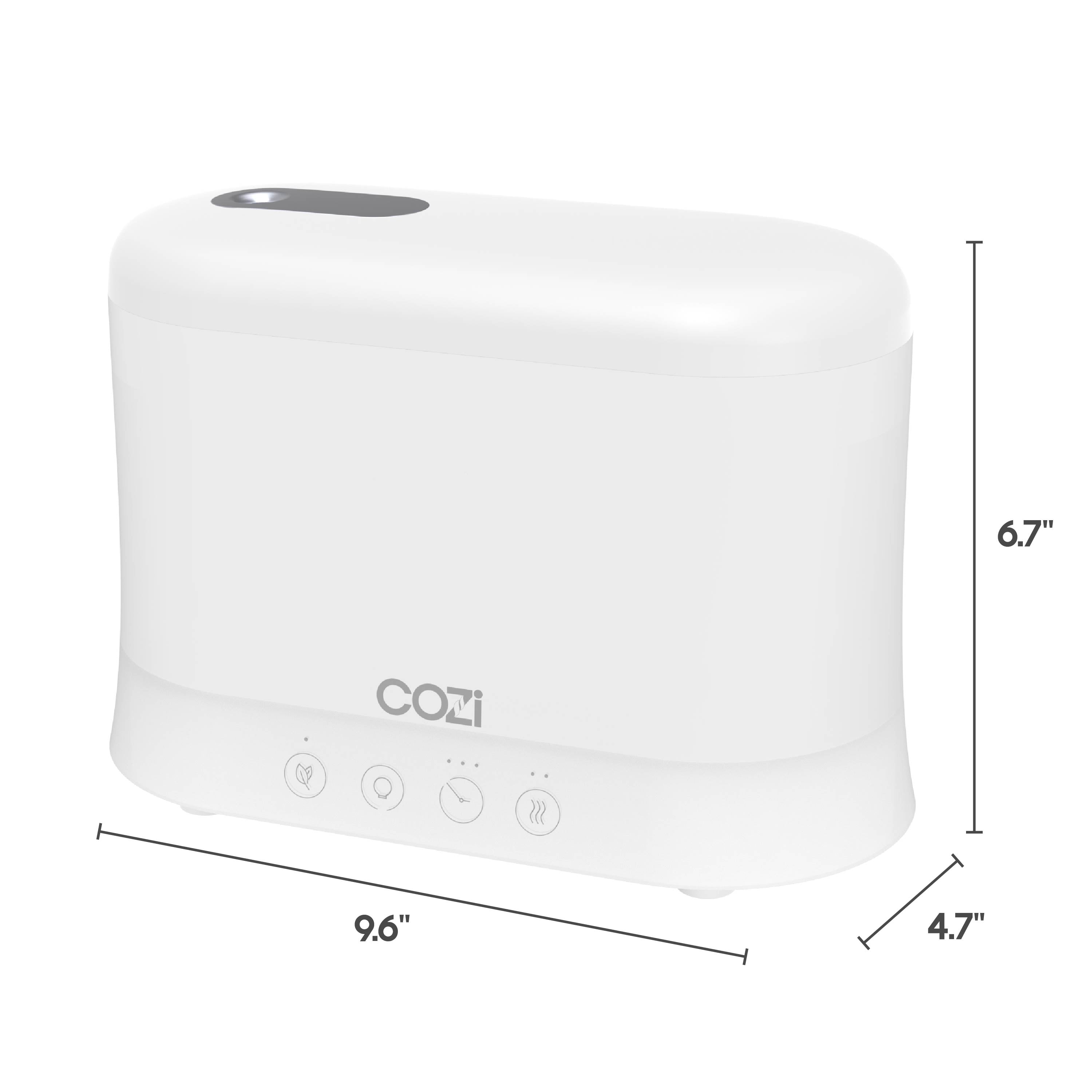 Tzumi Cozi Cool Mist Humidifier and Aroma Diffuser with LED Lights (White) 7t6m0