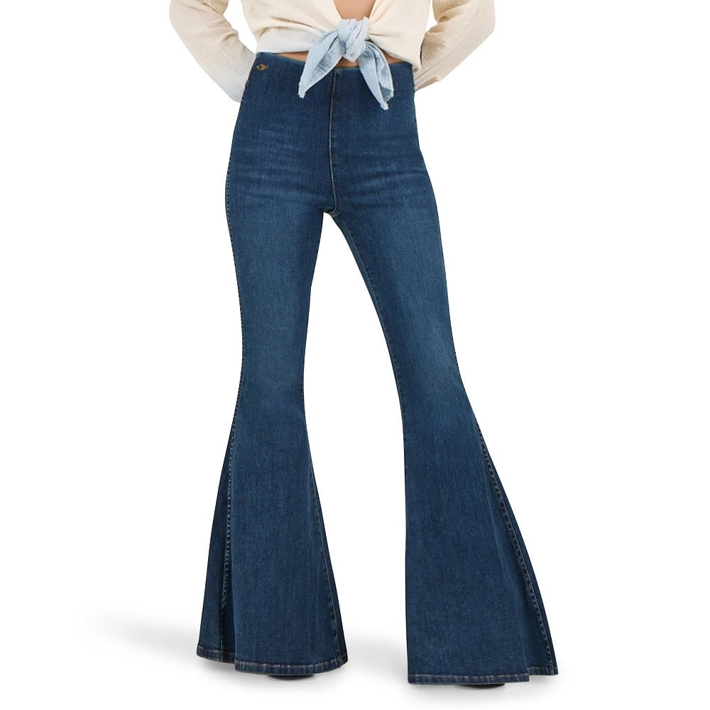 Wrangler Lainey Wilson Bell Bottom Ladies Jeans High Rise Slim Fit (Brown, 34 in) 1gmsh