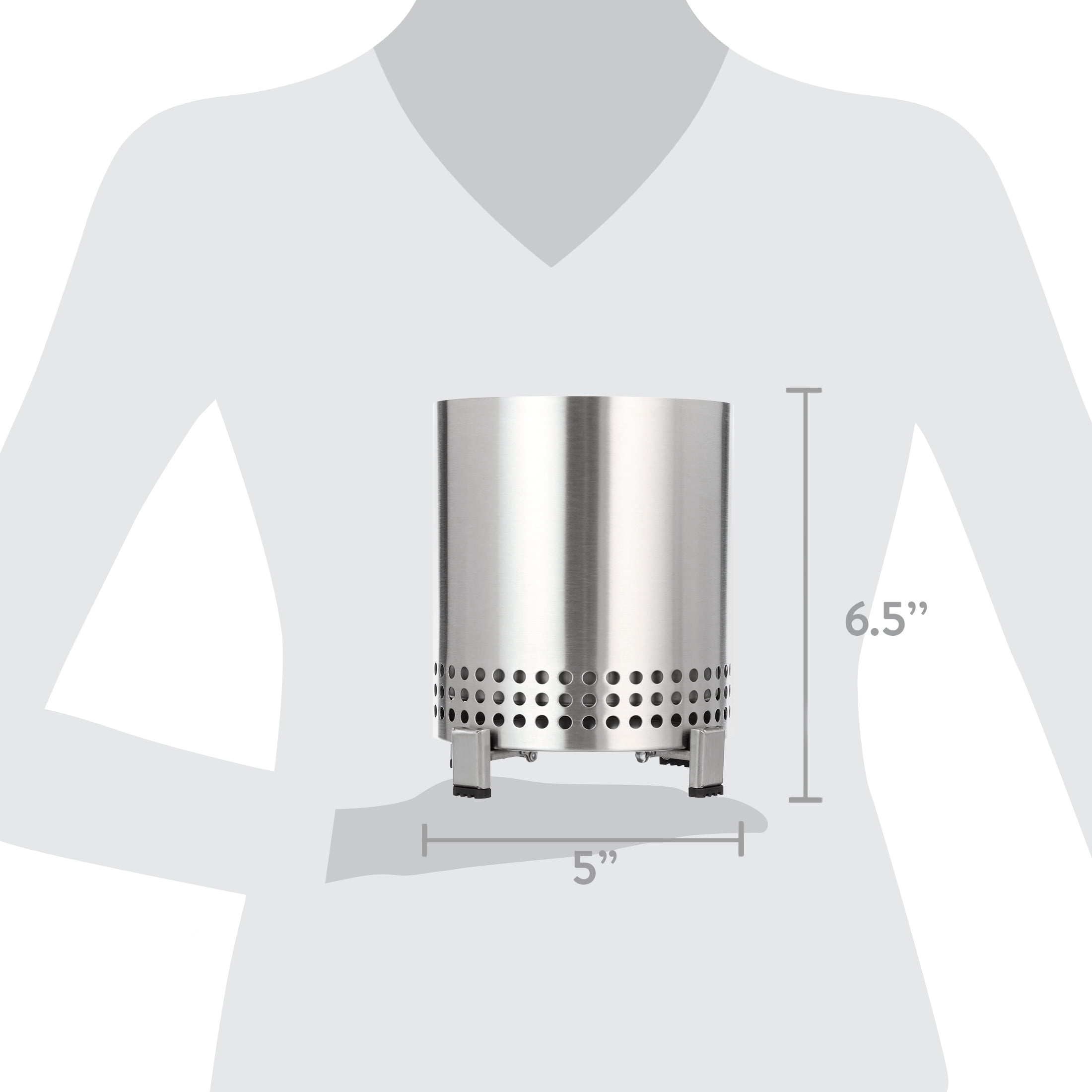 Solo Stove Mesa Tabletop Firepit, Portable Smokeless Design (Silver, 5 in) 2ayw2 - Image 6