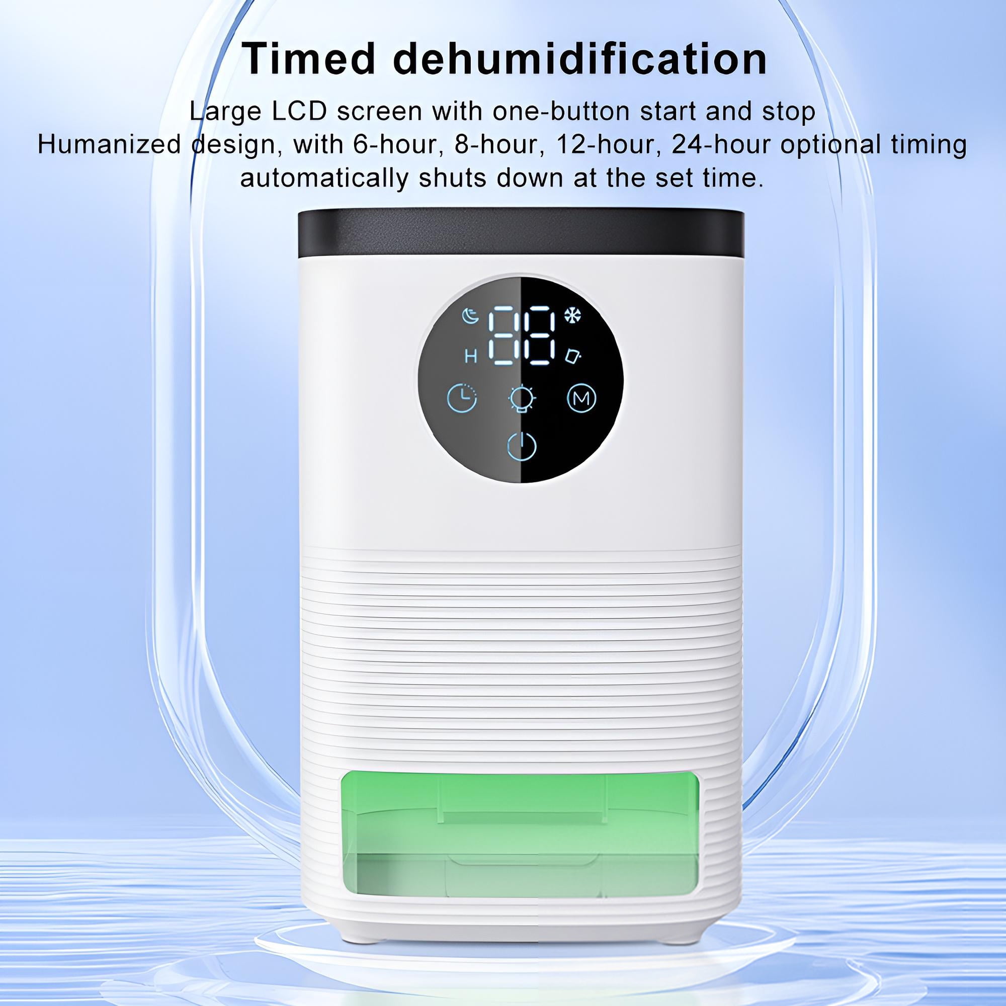 INSMART Smart Dehumidifier for Home, Ultra-Quiet Sleep Mode with Touchscreen Control (White, 50 fl oz) szyvi