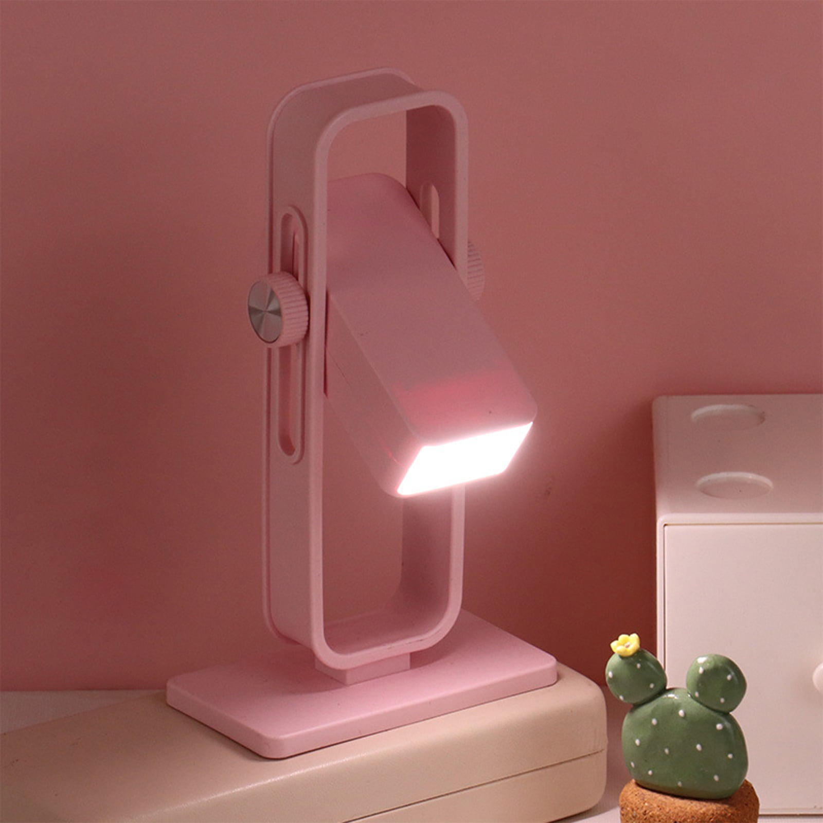Muecwrye LED Desk Lamp with USB Charging Port, Adjustable Study Light for Home Office (Pink, 15 in) 9l5vt
