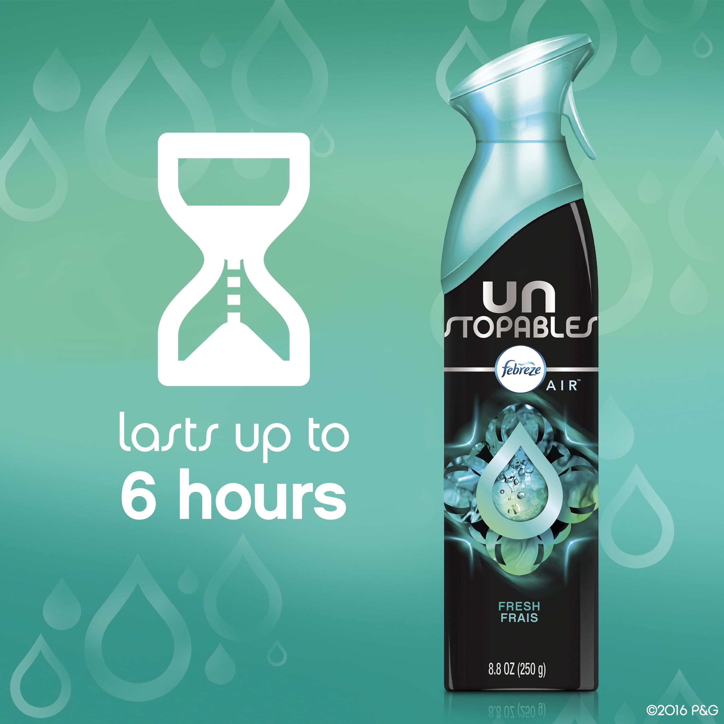Febreze Unstopables FRESH Air Freshener Spray Long-Lasting Odor Eliminator (Fresh Scent, 3 Pack, 8.8 oz each) i3zz4