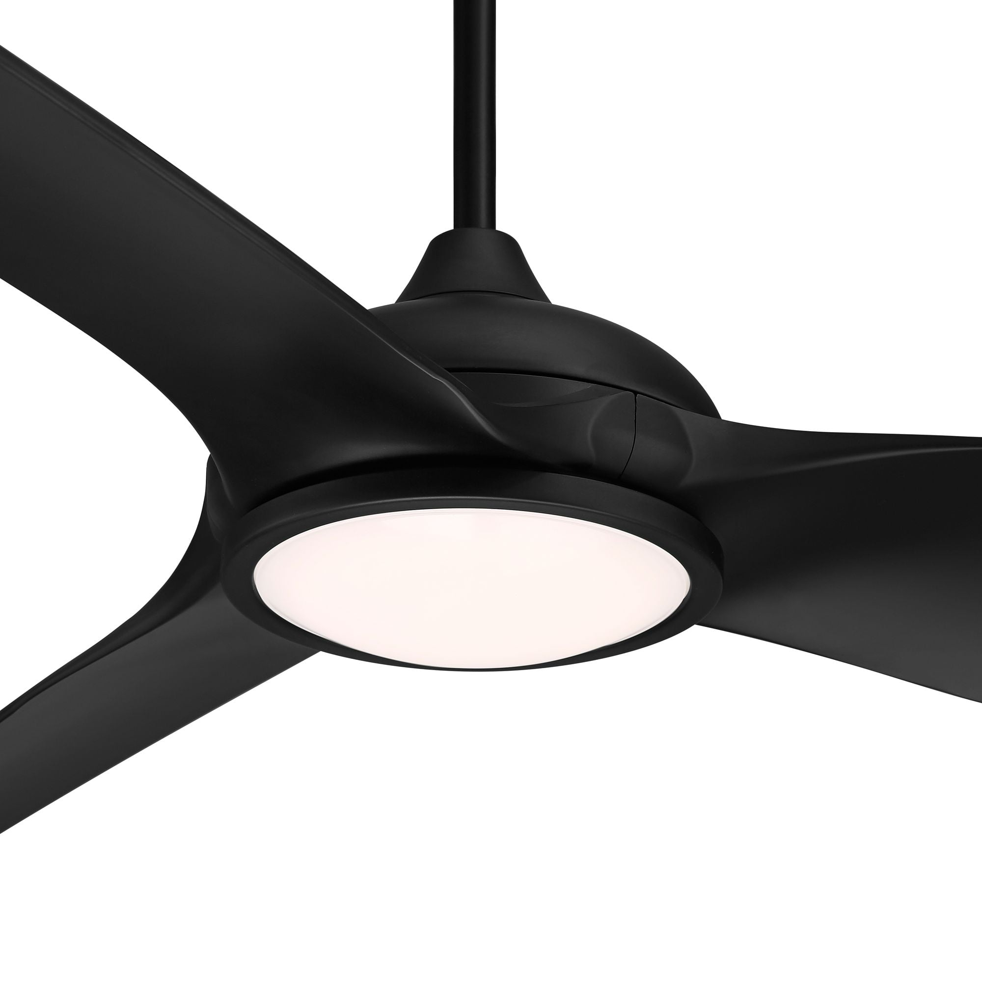 Possini Euro Design Modern Indoor Outdoor Ceiling Fan with Dimmable LED Light and Remote Control (Matte Black, 60 in) wvcts