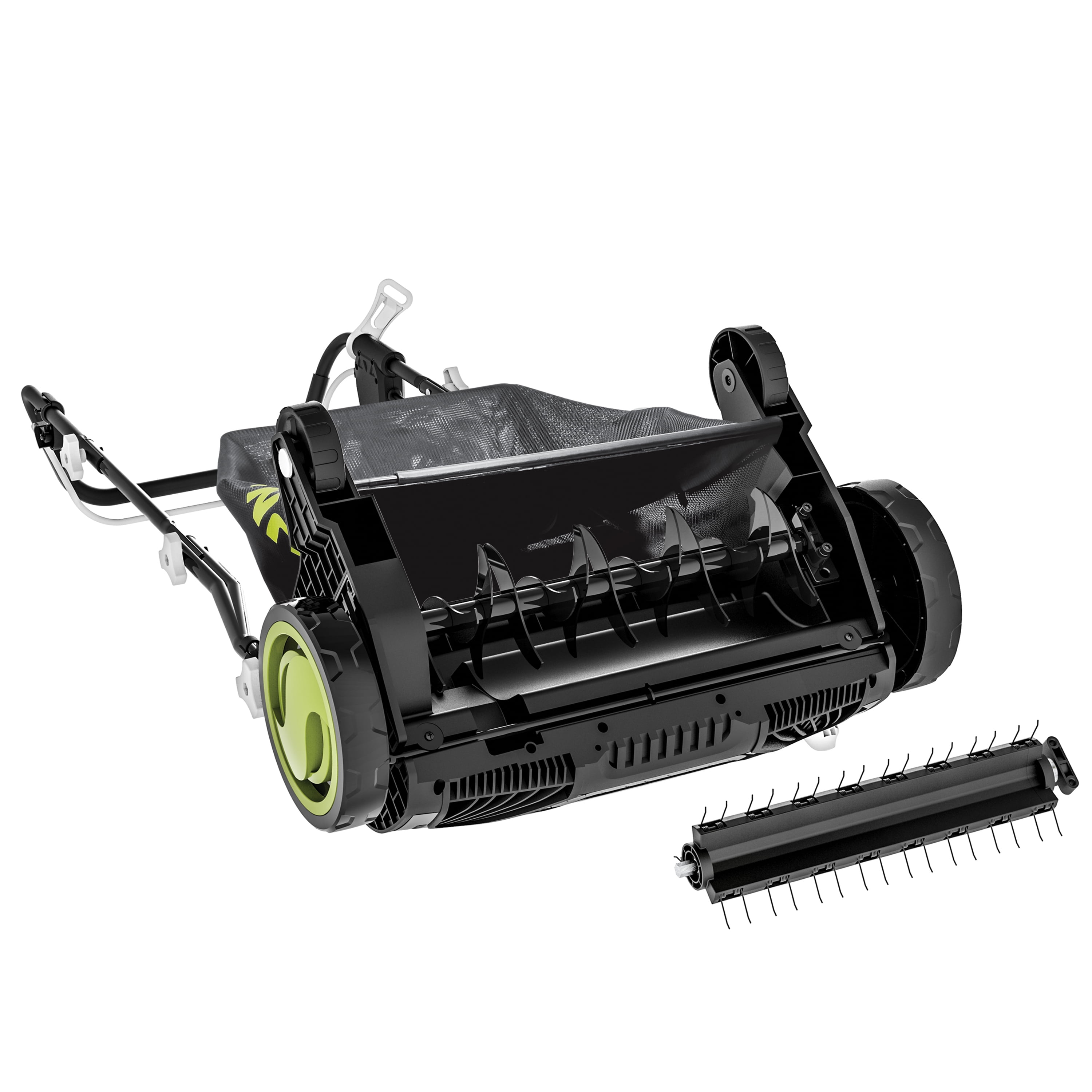 Sun Joe AJ805E Electric Lawn Dethatcher and Scarifier, 13-Amp Motor, 15-Inch Cutting Width (Green) kjv9c