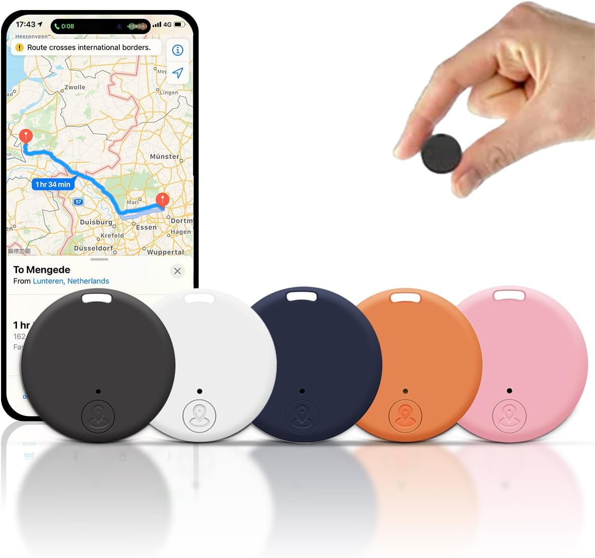 Yanwan Mini GPS Tracker for Vehicles, Real-time Car Locator and Anti-Lost Tracking Device (Orange, 2 Pack) hw162