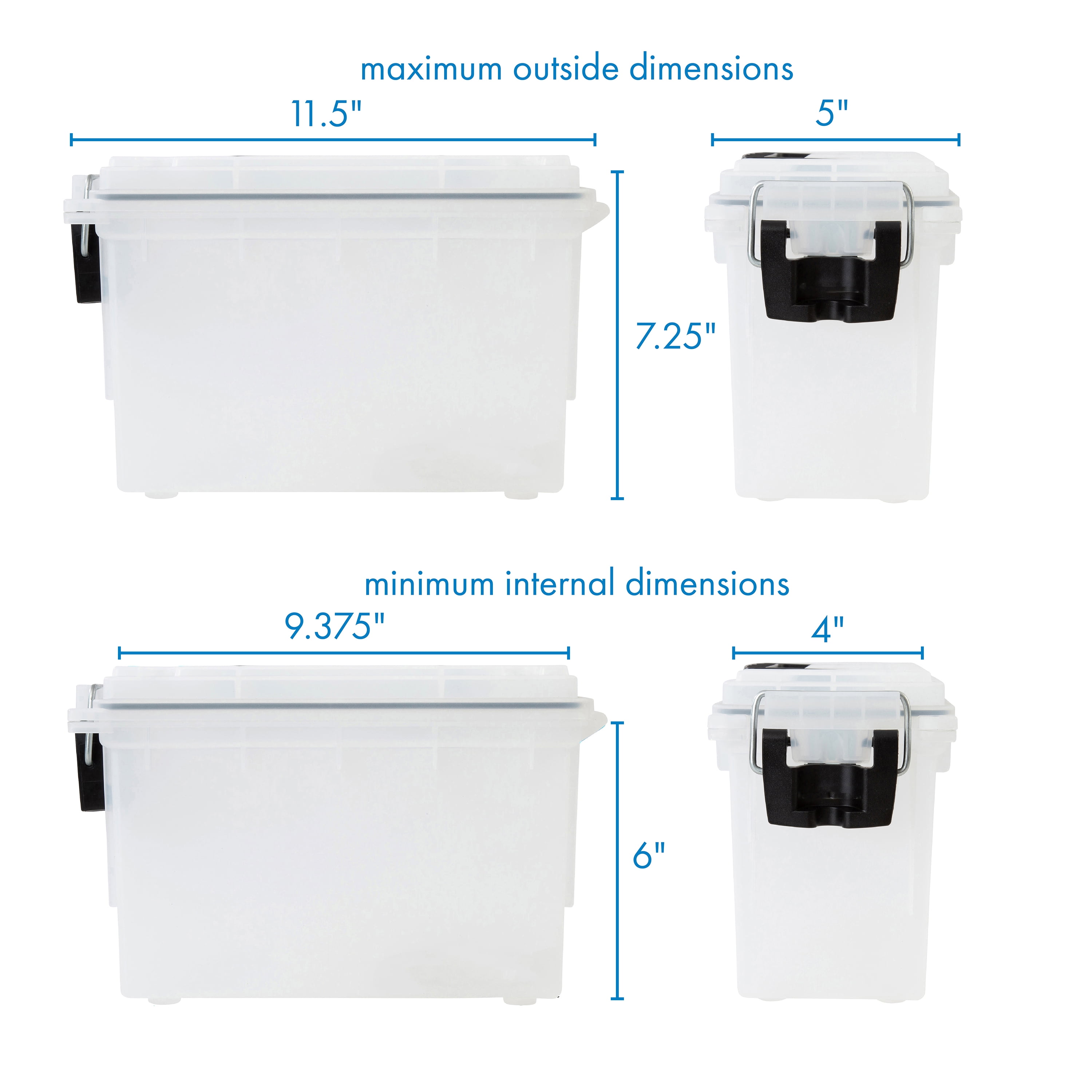Logix Craft Storage Box, Heavy-Duty Organizer for Supplies (Frost White, 2 Pack, 11.5 x 5.06 x 7.25 in) ogy31