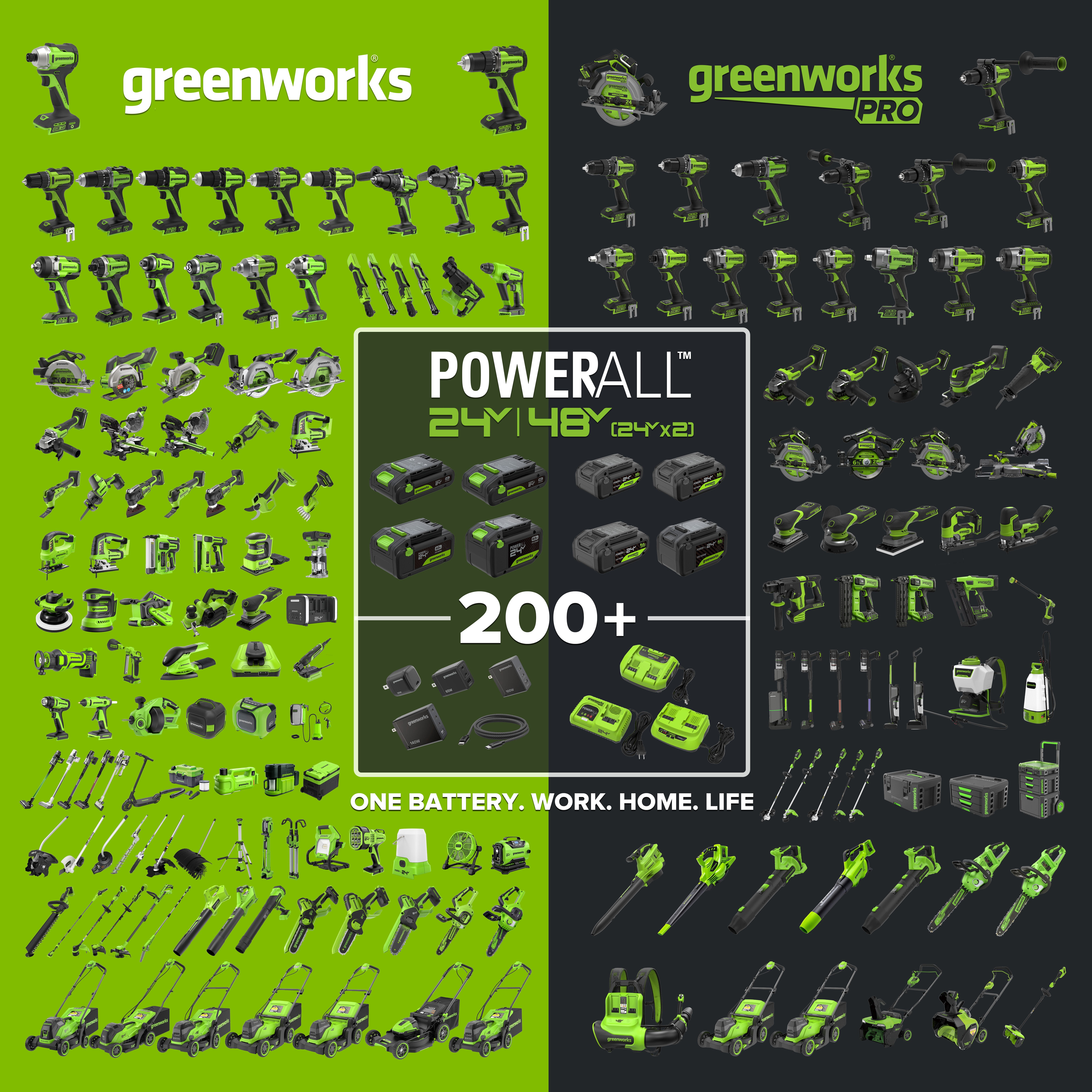 Greenworks 24V Brushless 1/2 in Cordless Drill Driver with 2 Ah Battery and Charger (Black, 2-Speed) doo1f
