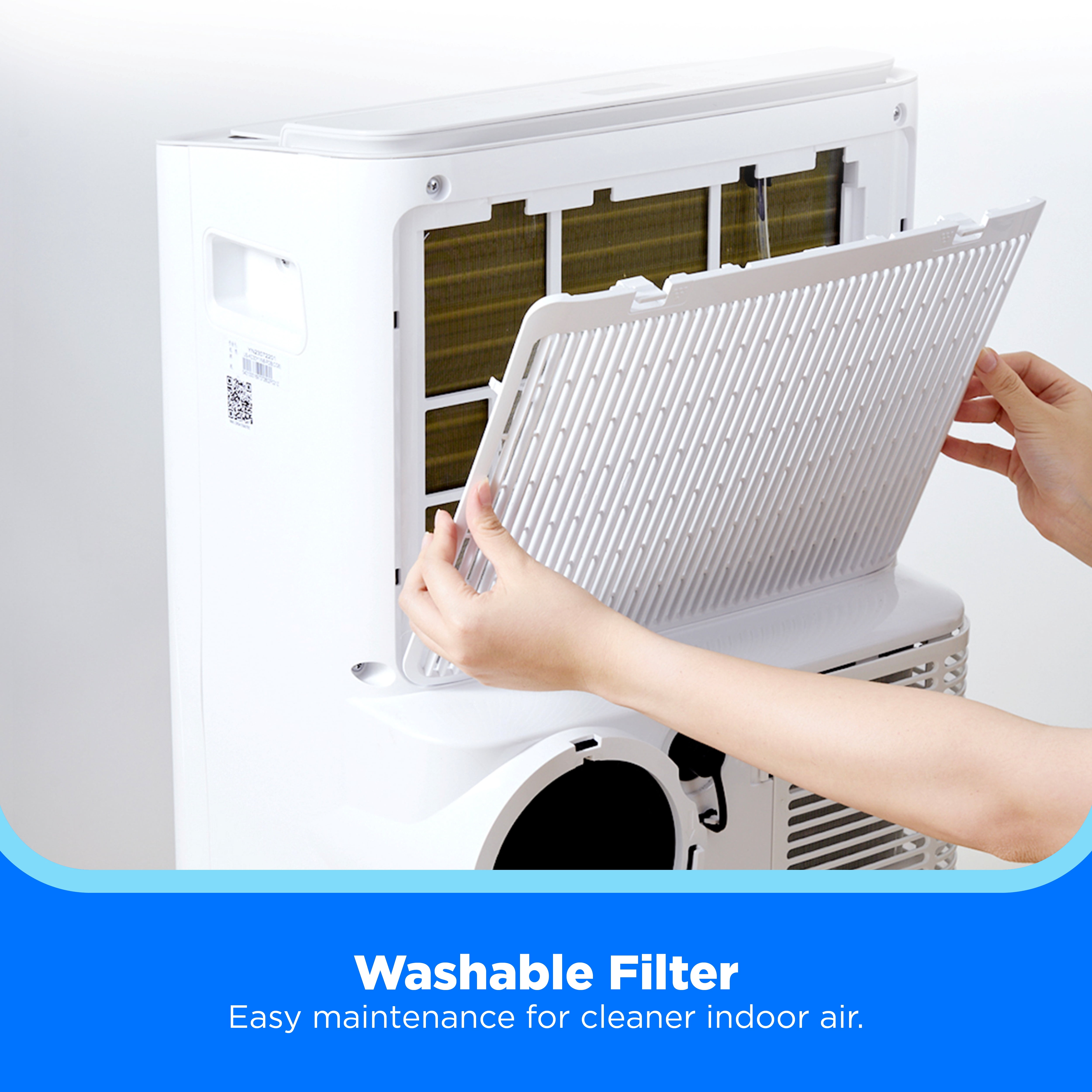 Midea 8,000 BTU SmartCool Portable Air Conditioner with Wi-Fi and Voice Control (White, 350 sq ft) wt46x