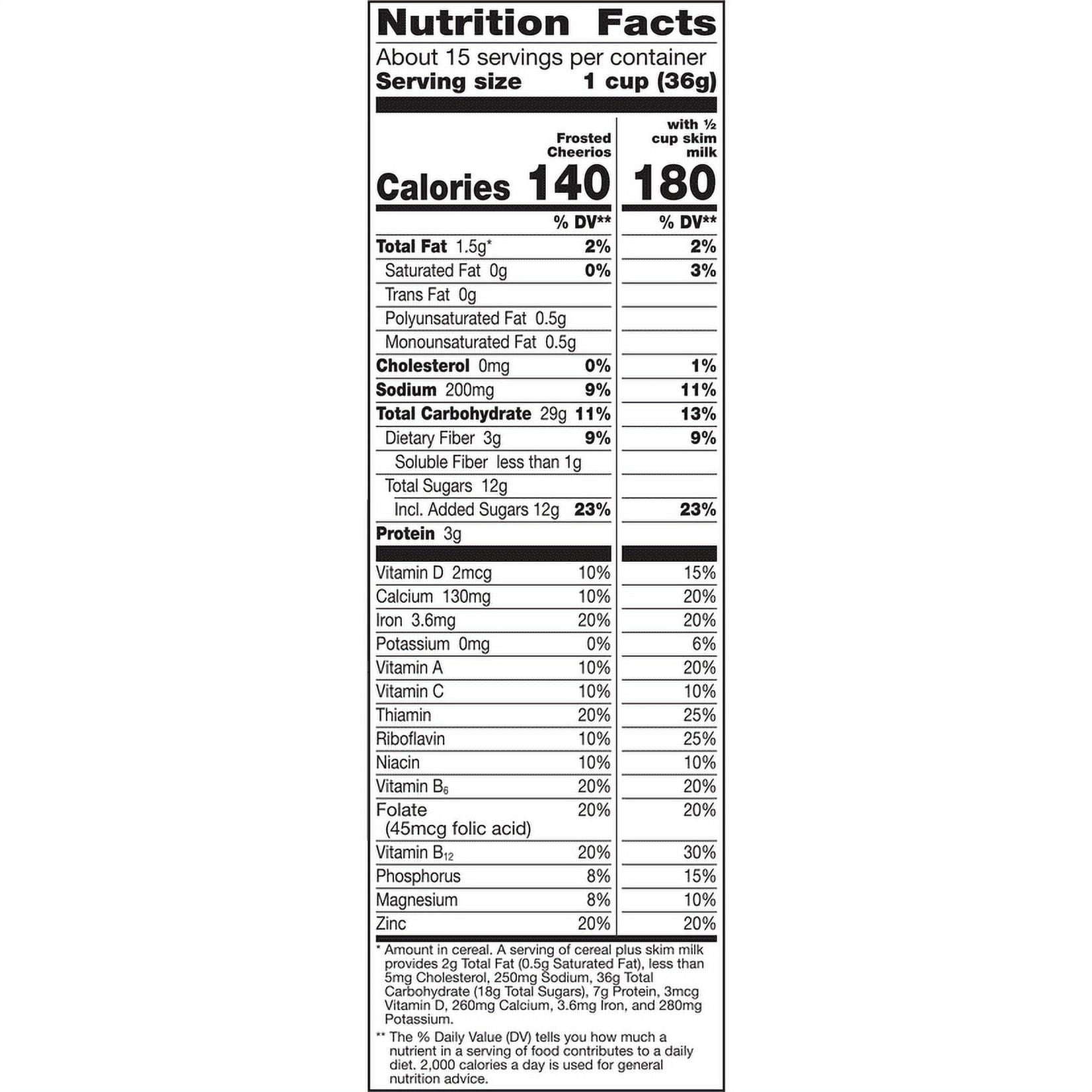 Cheerios Frosted Breakfast Cereal with Whole Grain Oats (Gluten Free, 19.5 oz) oclmo
