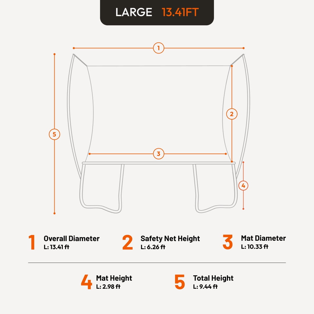 Vuly Ultra 2 Round Trampoline with Safety Enclosure (Large, 13 ft) qqqiz