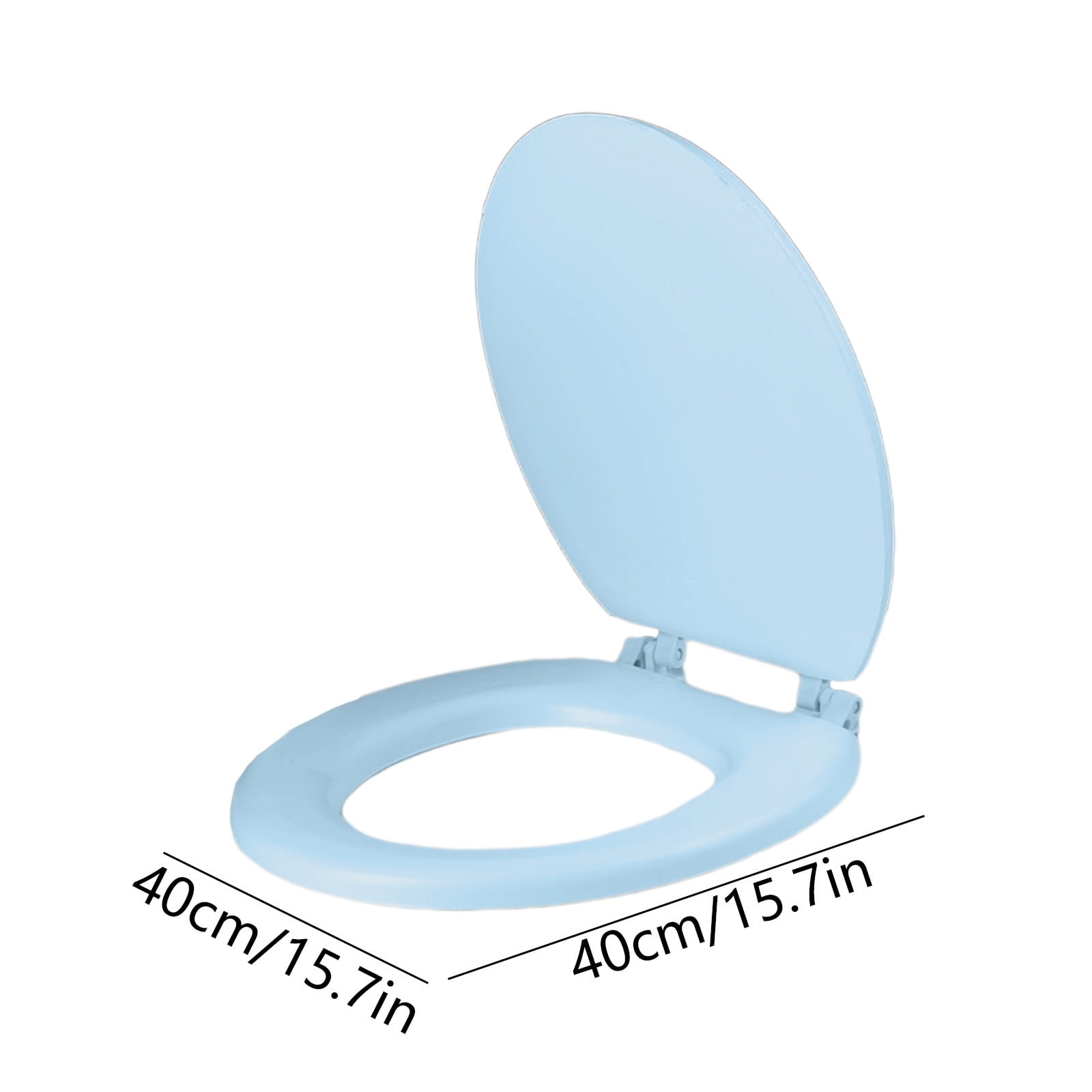 Feledorashia Waterproof Toilet Seat Cushion, Thickened Soft Comfort Pad (Blue, Standard Round) phtrw
