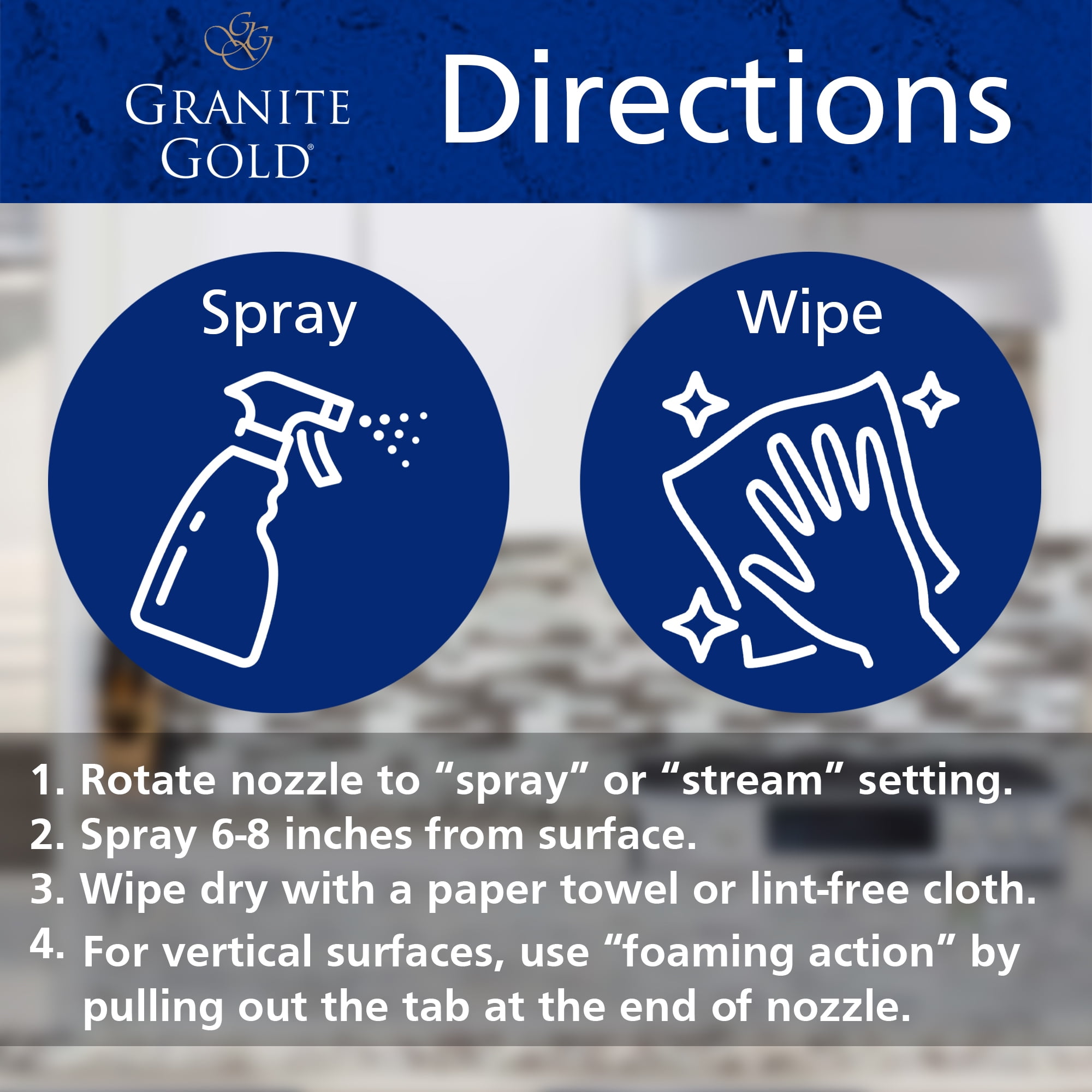 Granite Gold Daily Cleaner for Natural Stone and Quartz Surfaces (64 fl oz) alqup