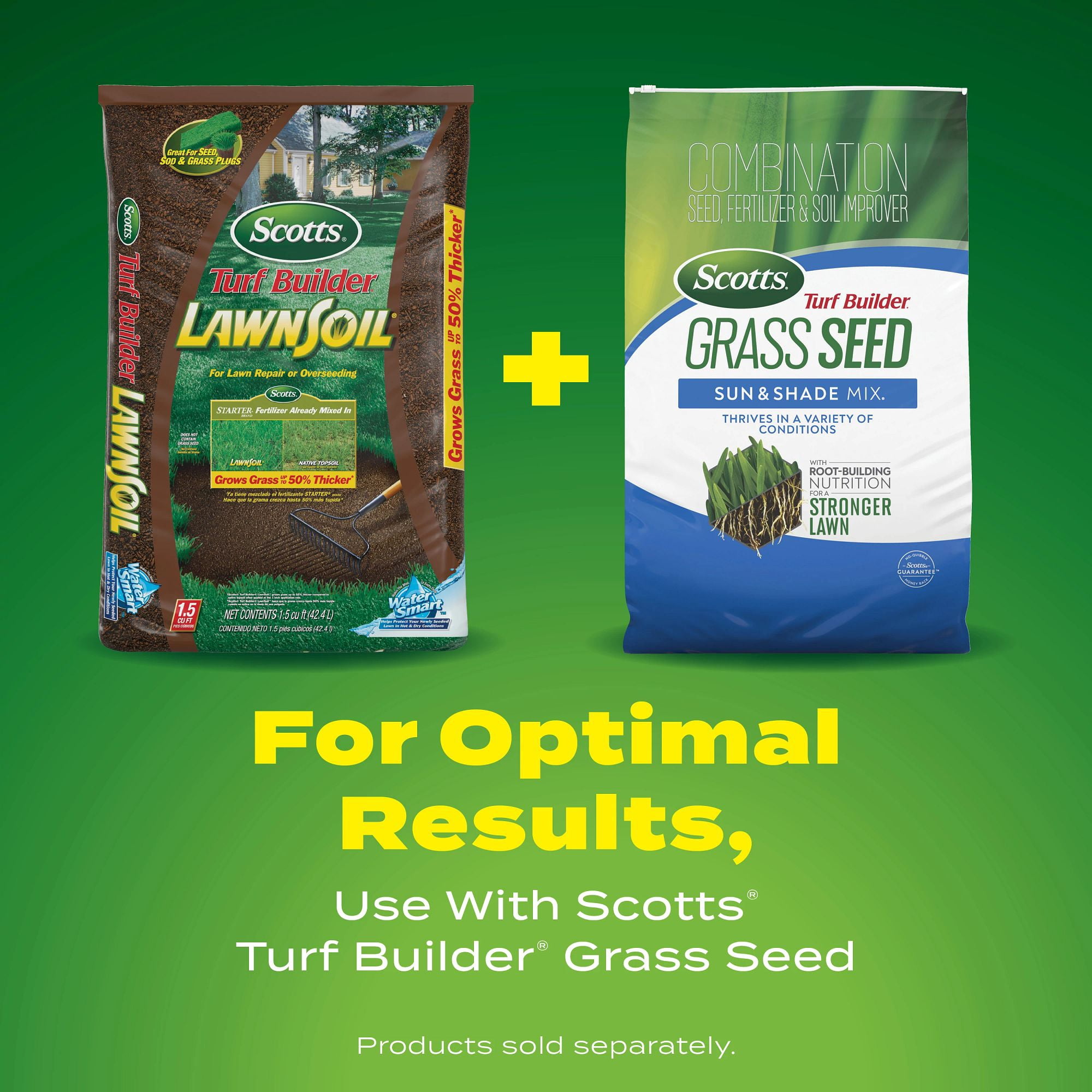 Scotts Turf Builder LawnSoil Fertilizer for Grass Seed Germination (1.5 cu. ft.) sq5bn