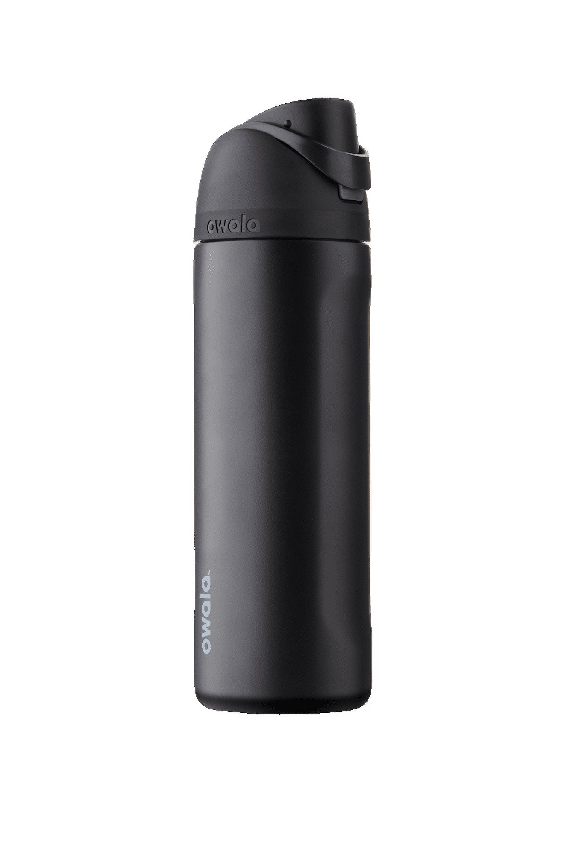 Owala FreeSip Insulated Stainless Steel Water Drinkware (Very Very Black, 24 oz) aiq3i