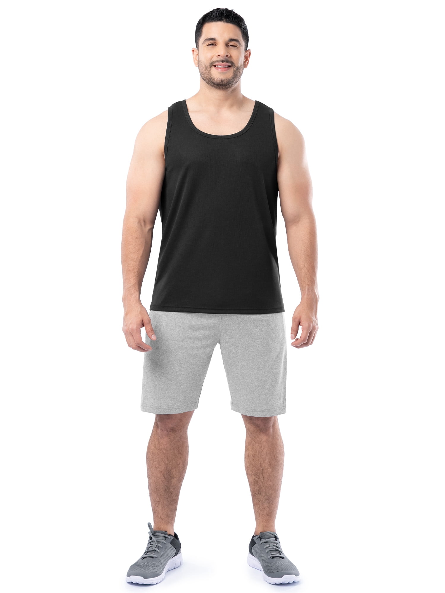 Athletic Works Men's Core Active Tank Top, Moisture-Wicking Sleeveless Workout Shirt (Black, S) y6mv3