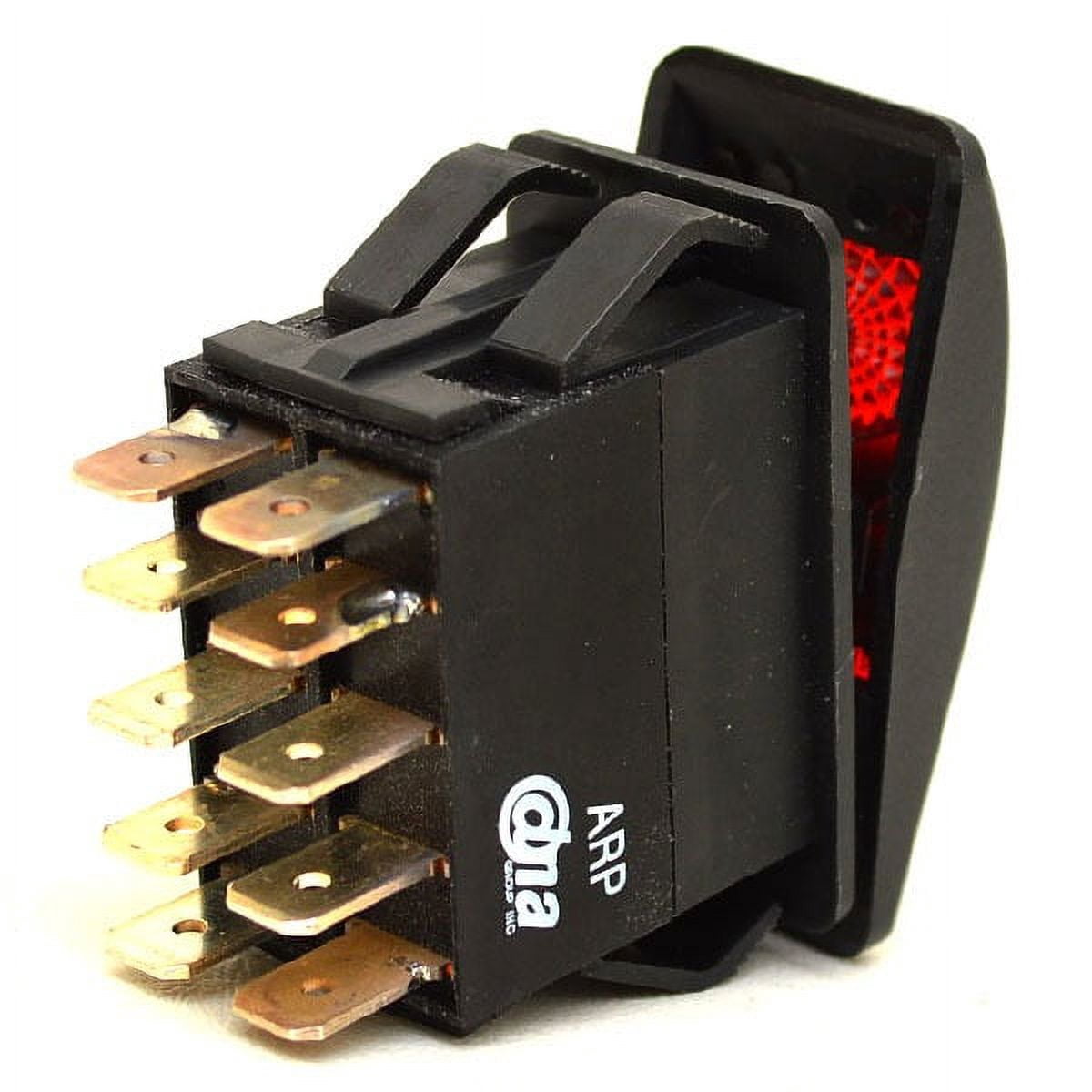 DNA Group On/Off/On Boat Rocker Switch (Black, 10 Spade) 6megw