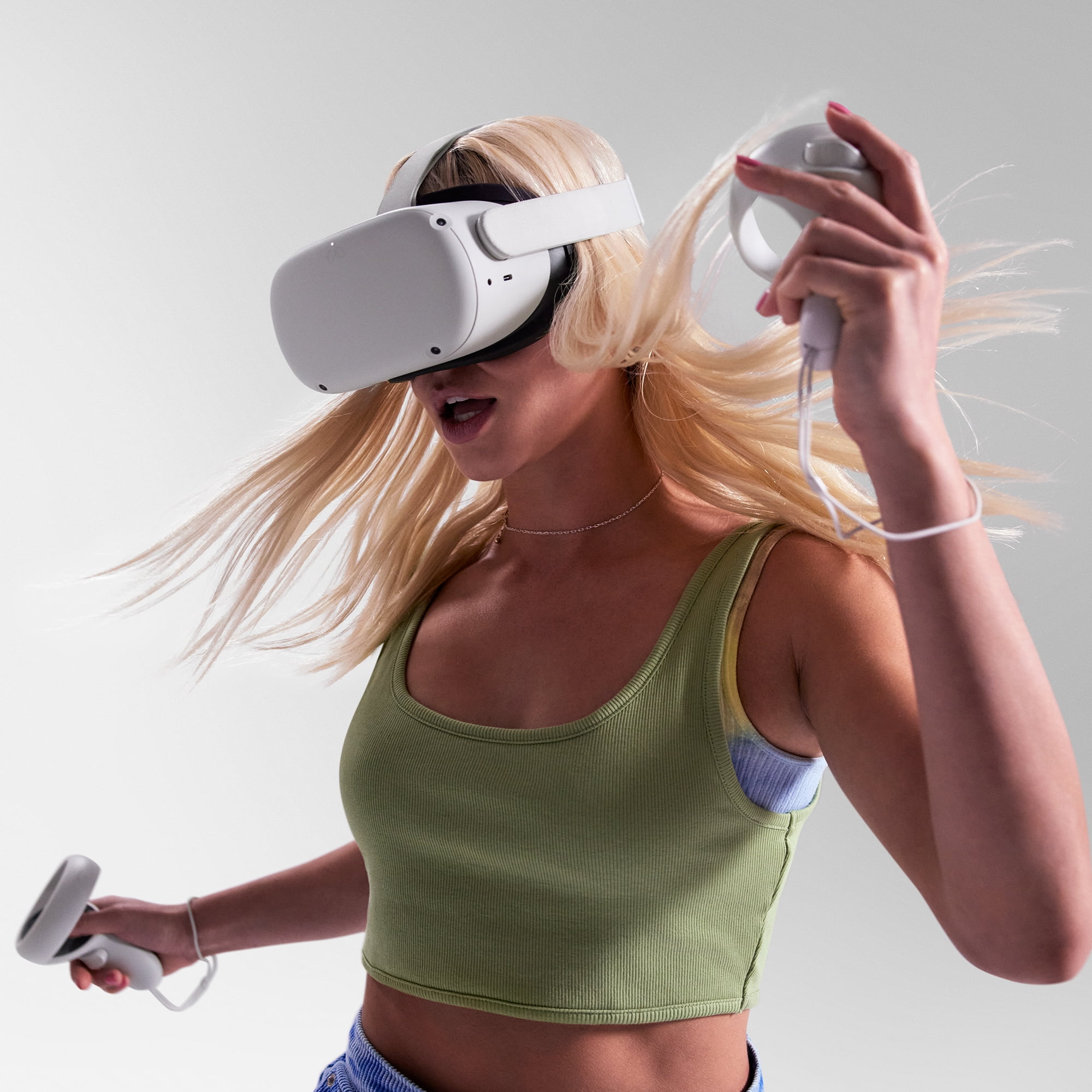 Meta Quest 2 Advanced All-In-One Virtual Reality Headset (White, 256GB, Refurbished) uqfoo