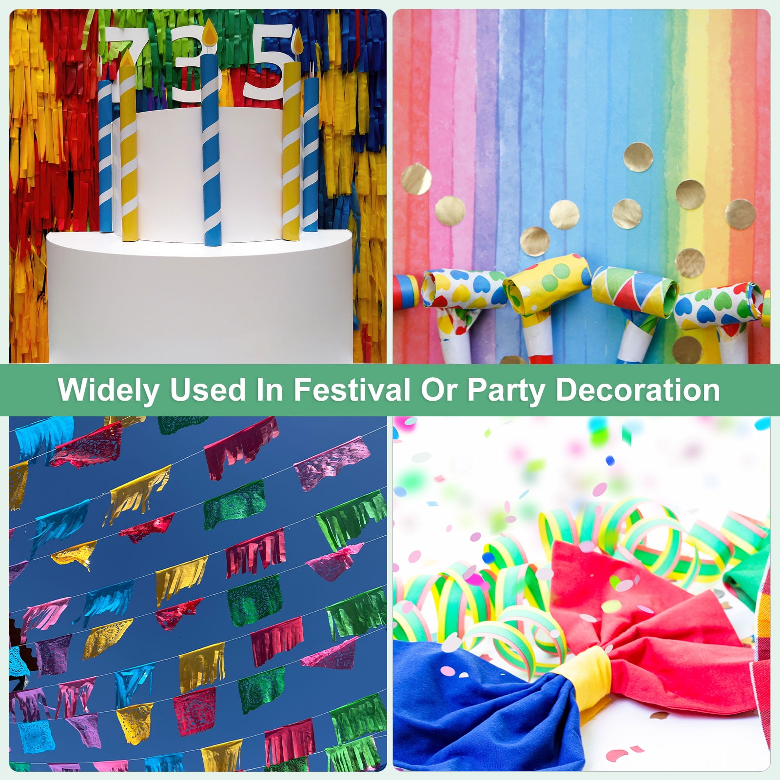Uxcell Crepe Paper Streamers for Party Decorations and Holiday Crafts (Peach Pink, 8 Rolls, 1.8 in x 82 ft) f28nj