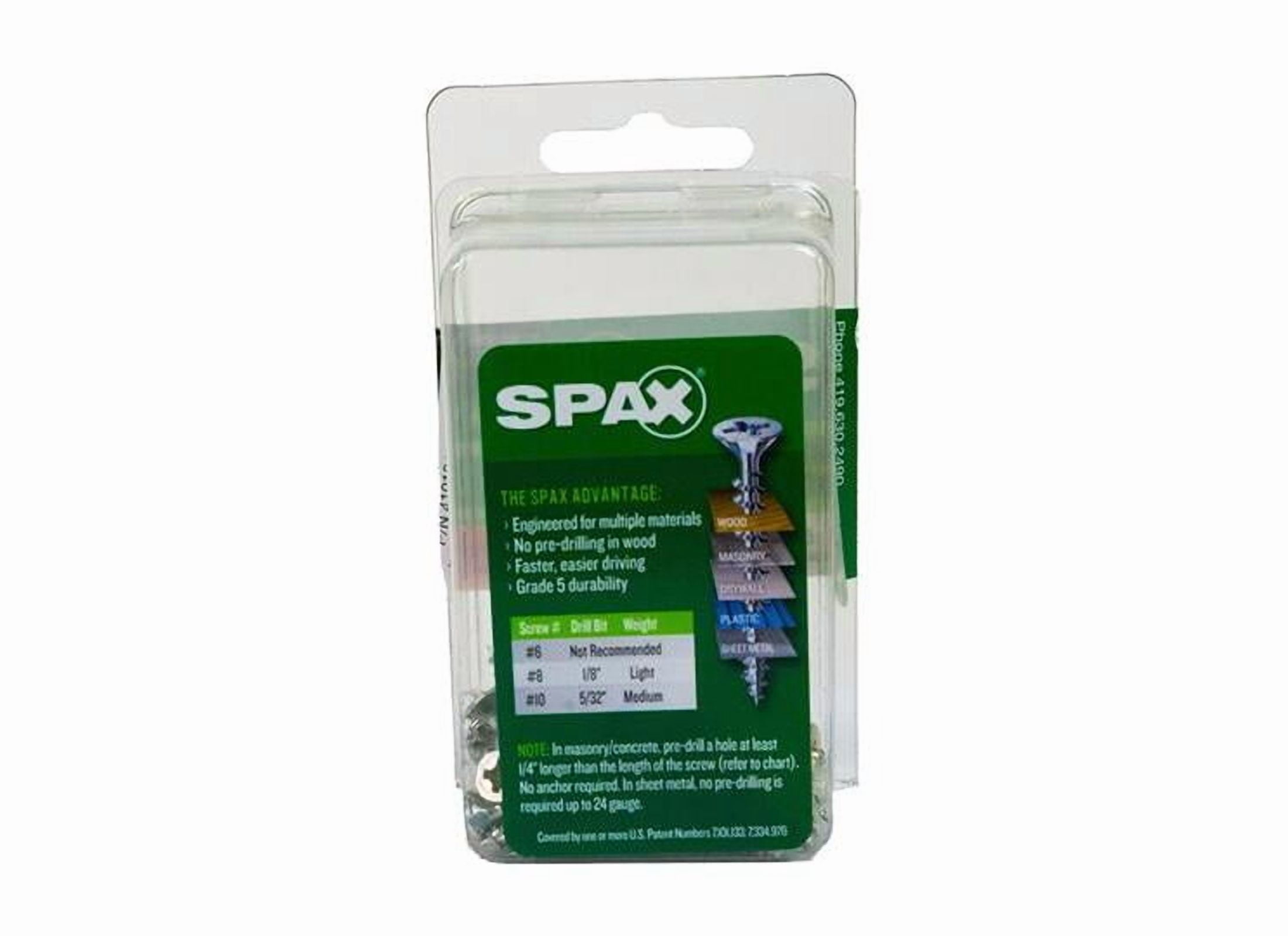 SPAX Multi-Purpose Flat Head Screws, Zinc-Plated Steel, Self-Tapping (Silver, 40 Pack, 1 in) ba2a6