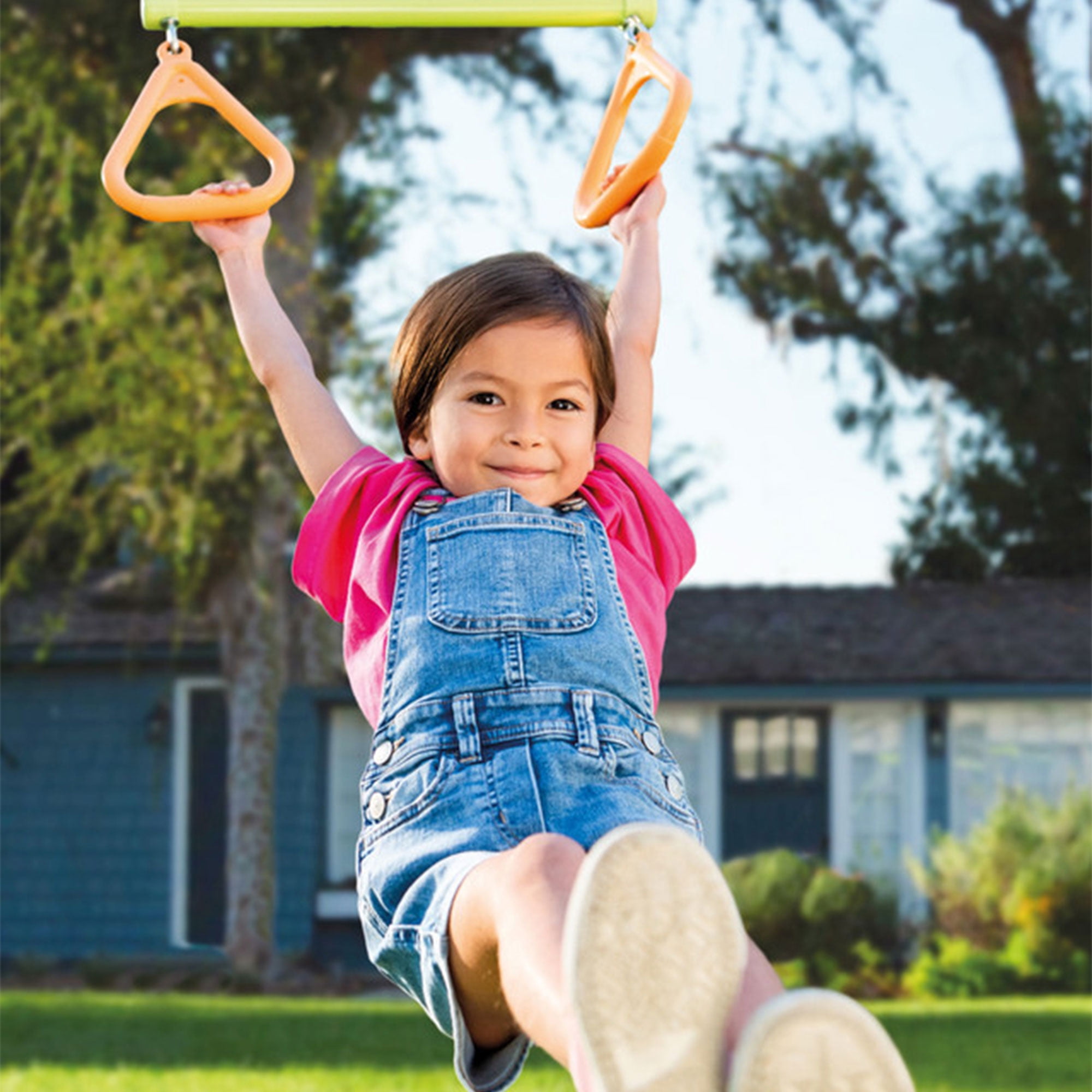 Intex Playground Swing Set with Trapeze Bar and Glider (Multicolor, 135 x 83 x 100 in) uuzt2