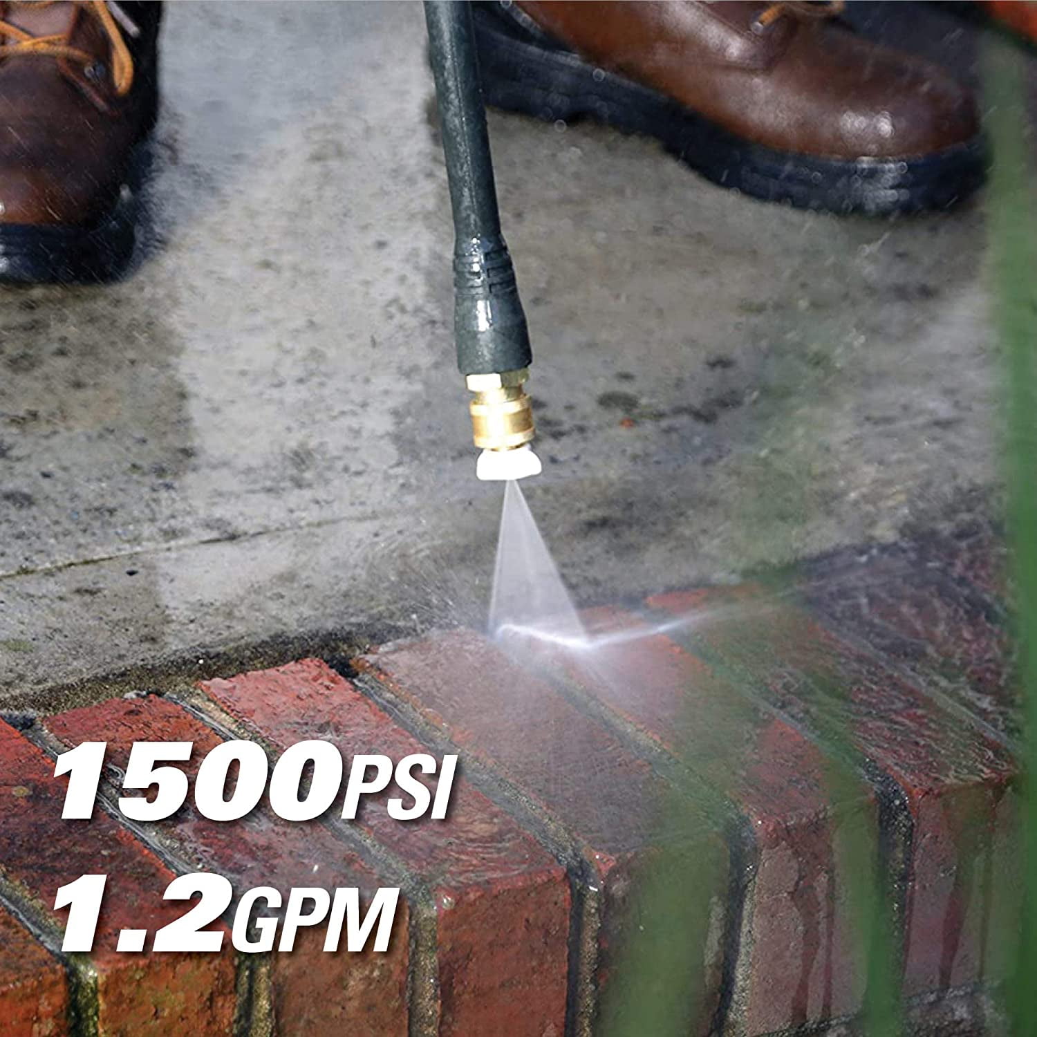 Greenworks 13 Amp 1500 PSI Electric Pressure Washer with Soap Applicator (1.2 GPM, 20 ft Hose) gwypi