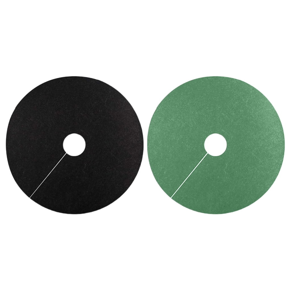 WINDLAND Breathable Landscape Tree Rings Weed Barrier Mat for Soil Moisture Control (Green, 24 in) wwhk4