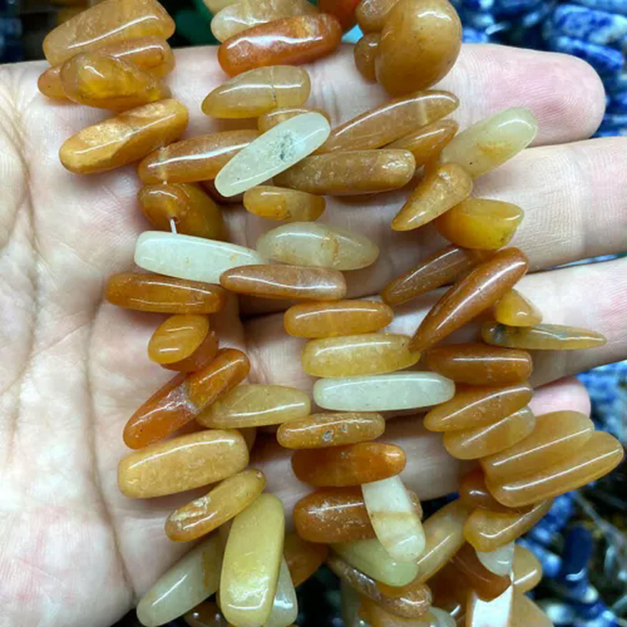 HOOUN Natural Red Aventurine Gemstone Beads for Jewelry Making (Red, 15.5 in) lj9dd