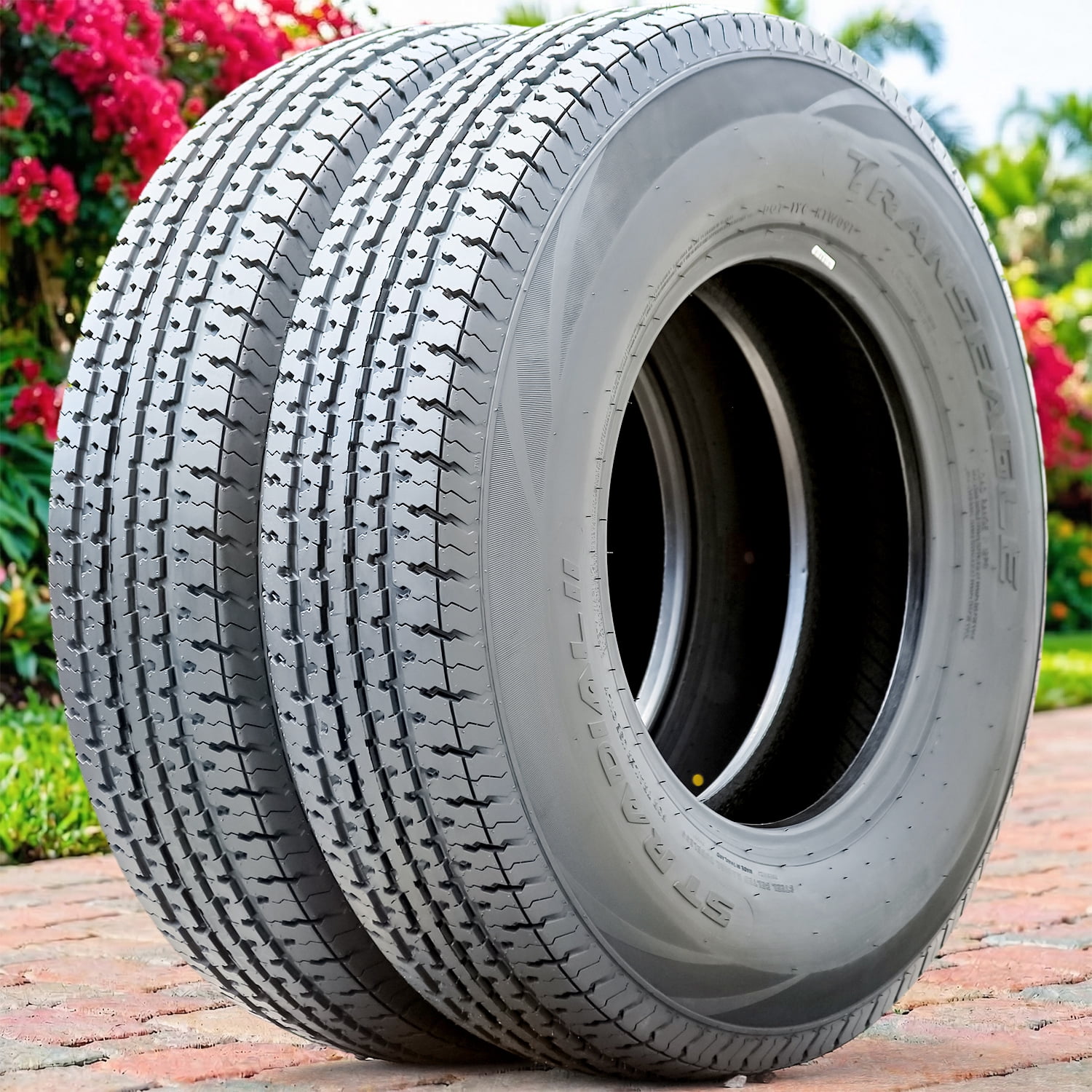 Transeagle ST Radial II Steel Belted Trailer Tires (ST205/75R15, 8 Ply, Set of 2) ftg12