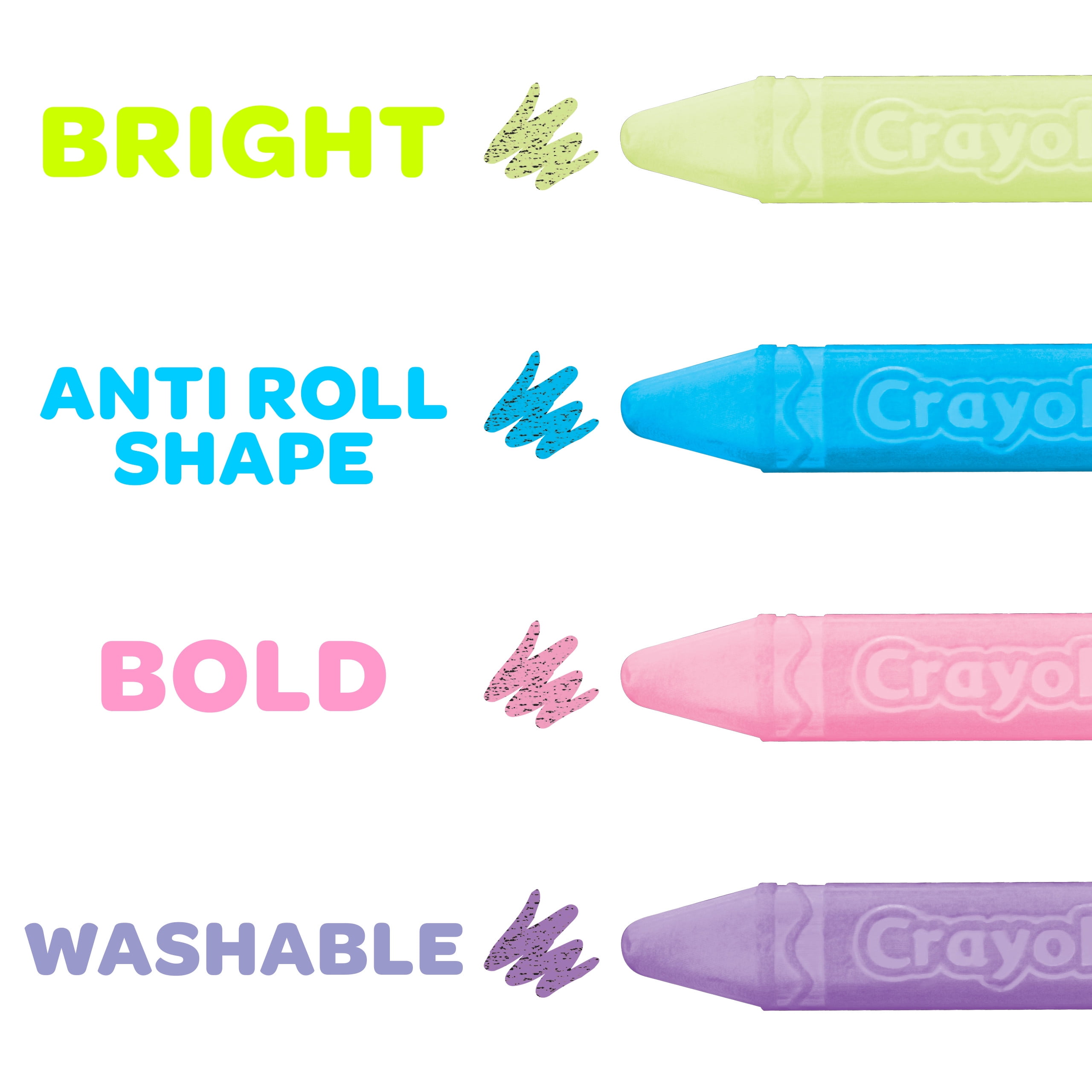Crayola Washable Sidewalk Chalk for Outdoor Creative Play (Assorted Colors, 48 Count) ioypw