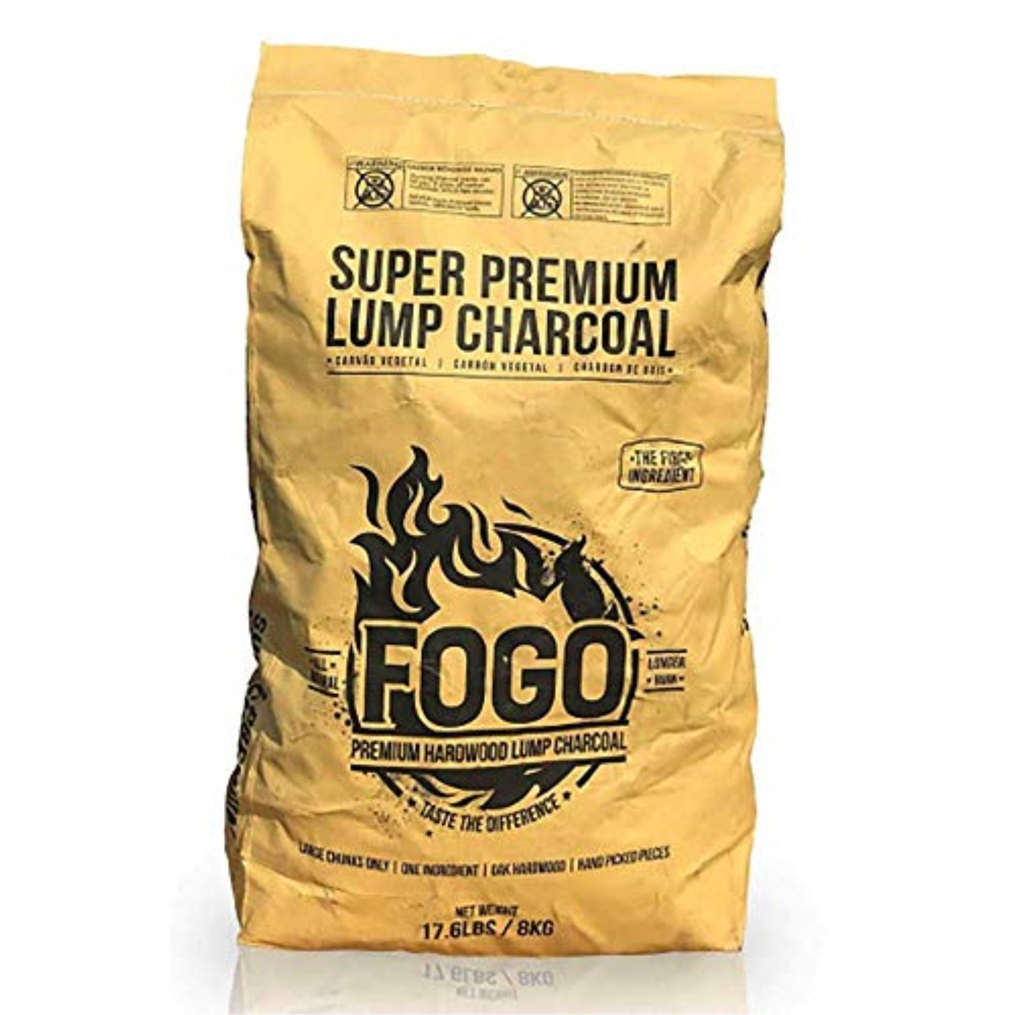 FOGO Super Premium All Natural Oak Hardwood Lump Charcoal (Black, 17.6 lb) 0xy78