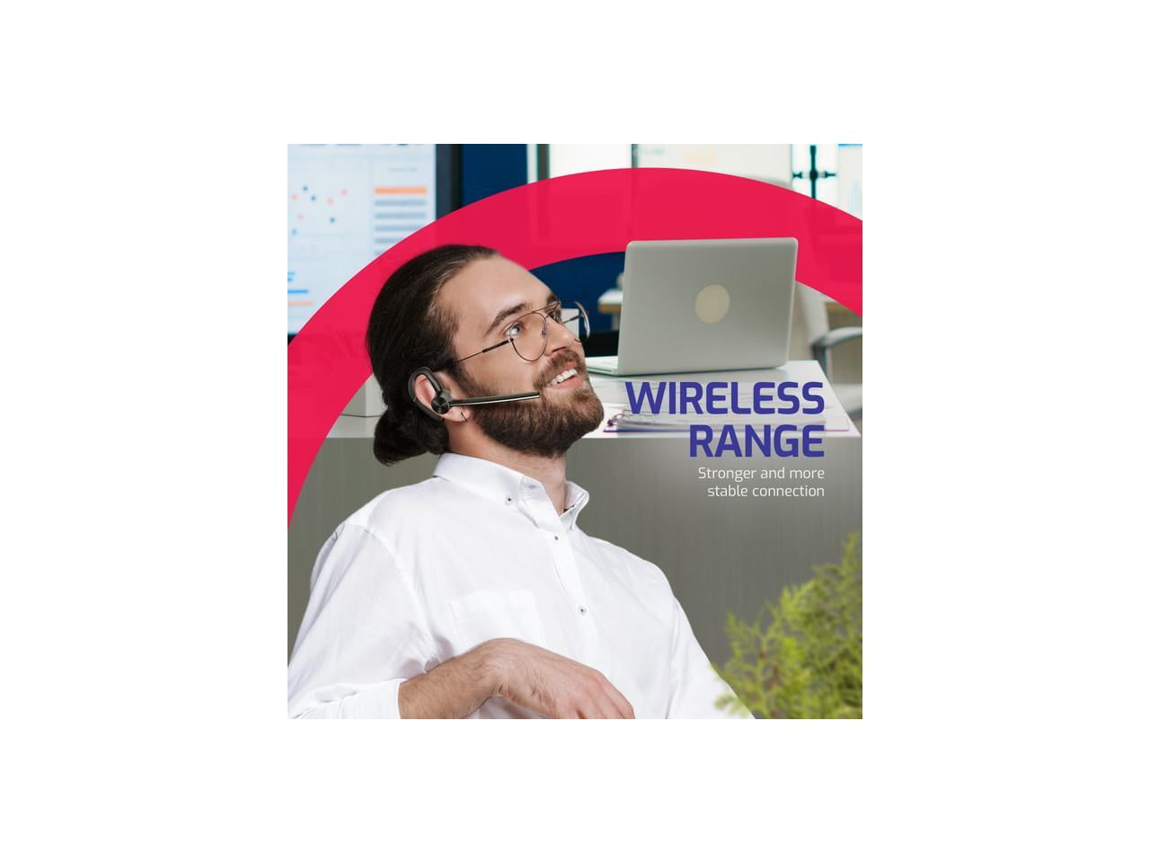 Yealink BH71 Workstation Teams Wireless Bluetooth Mono Headset (Black, 1 Unit) 46o7j