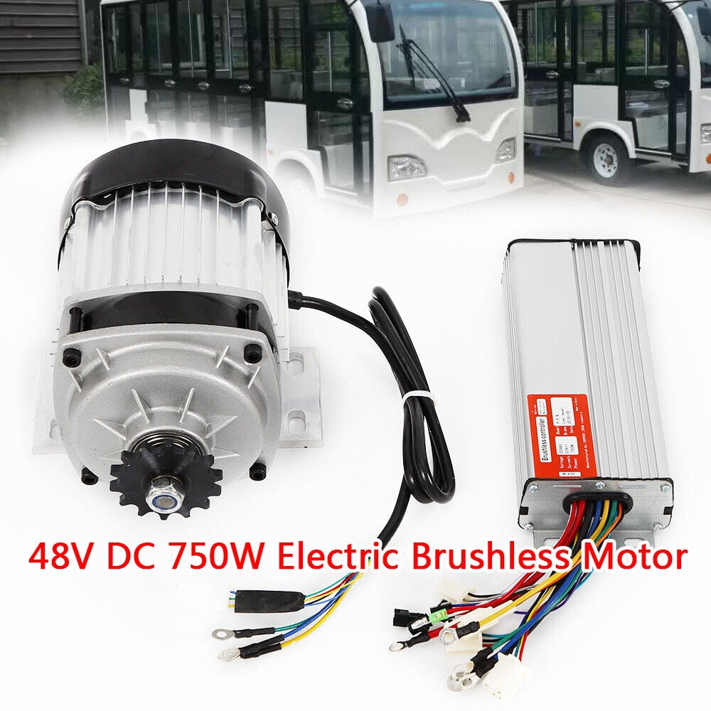 Miumaeov 750W 48V DC Brushless Motor and Controller Kit for DIY Electric Bike and Scooter (Silver) py537