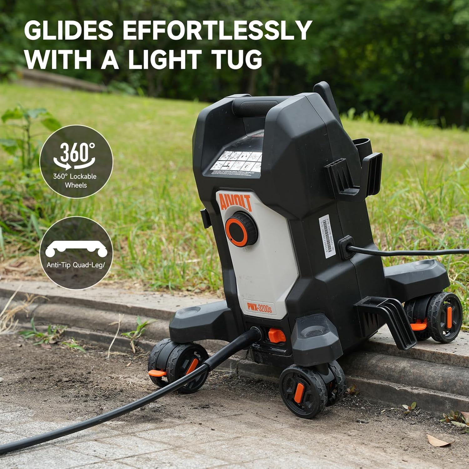 AIVOLT Electric Pressure Washer, High-Pressure Power Washer for Driveways and Patios (4800 PSI, 1.76 GPM, 18.7 lb) 2ob4s