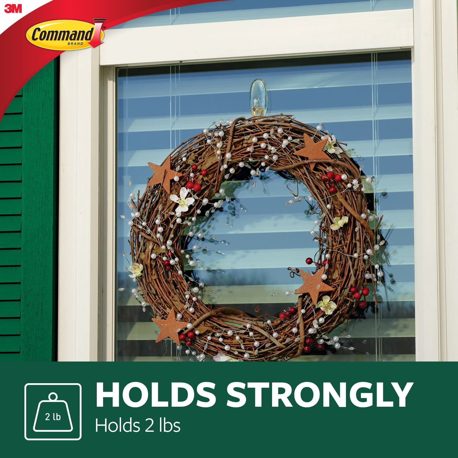 Command Outdoor Clear Window Hooks (Medium, 2 Hooks, 4 Strips) qim17