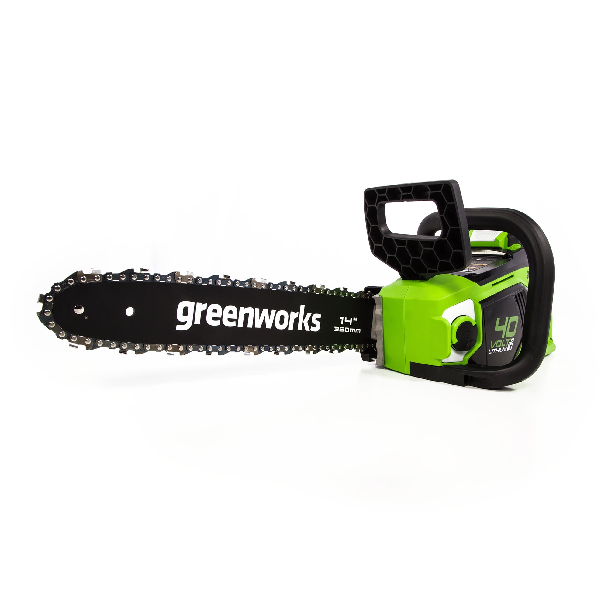 Greenworks 40V 14-inch Brushless Chainsaw Kit with 2.5 Ah Battery and Charger (Green, 14 in) 0sc9m