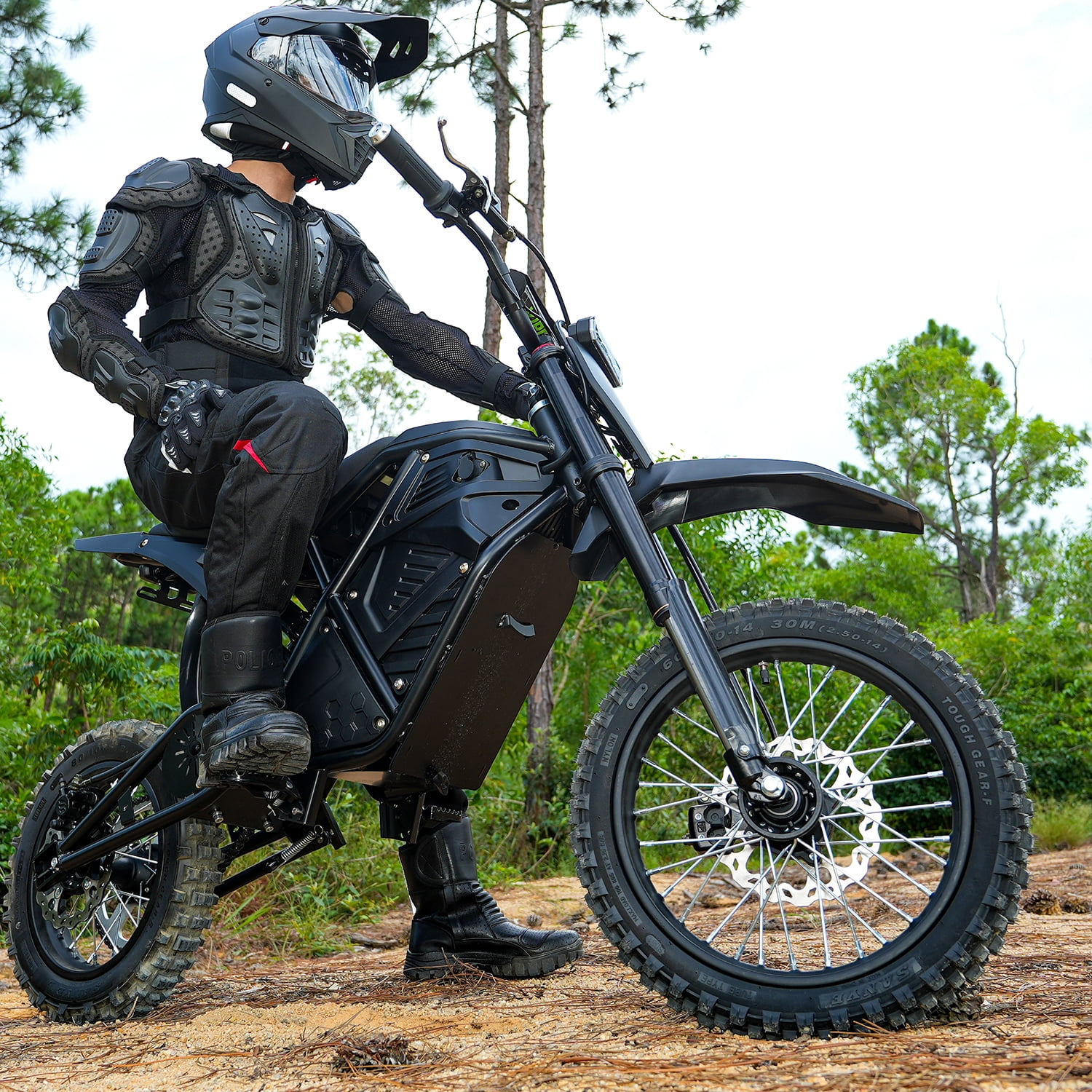 VIPCOO Electric Mountain Bike, High-Speed Off-Road E-Bike with Fat Tires, 330 lb Load Capacity (Black, 63 in) ob9hb