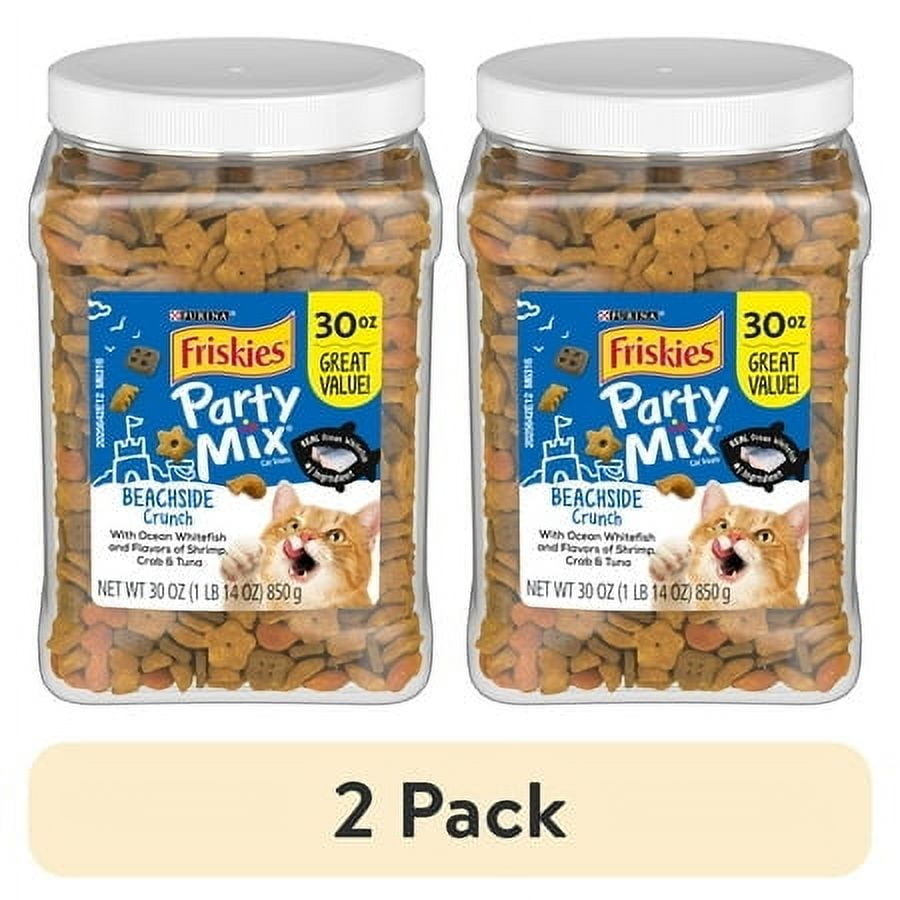 Purina Friskies Party Mix Beachside Crunch Cat Treats (Multi-Flavor, 30 oz) jgq7g