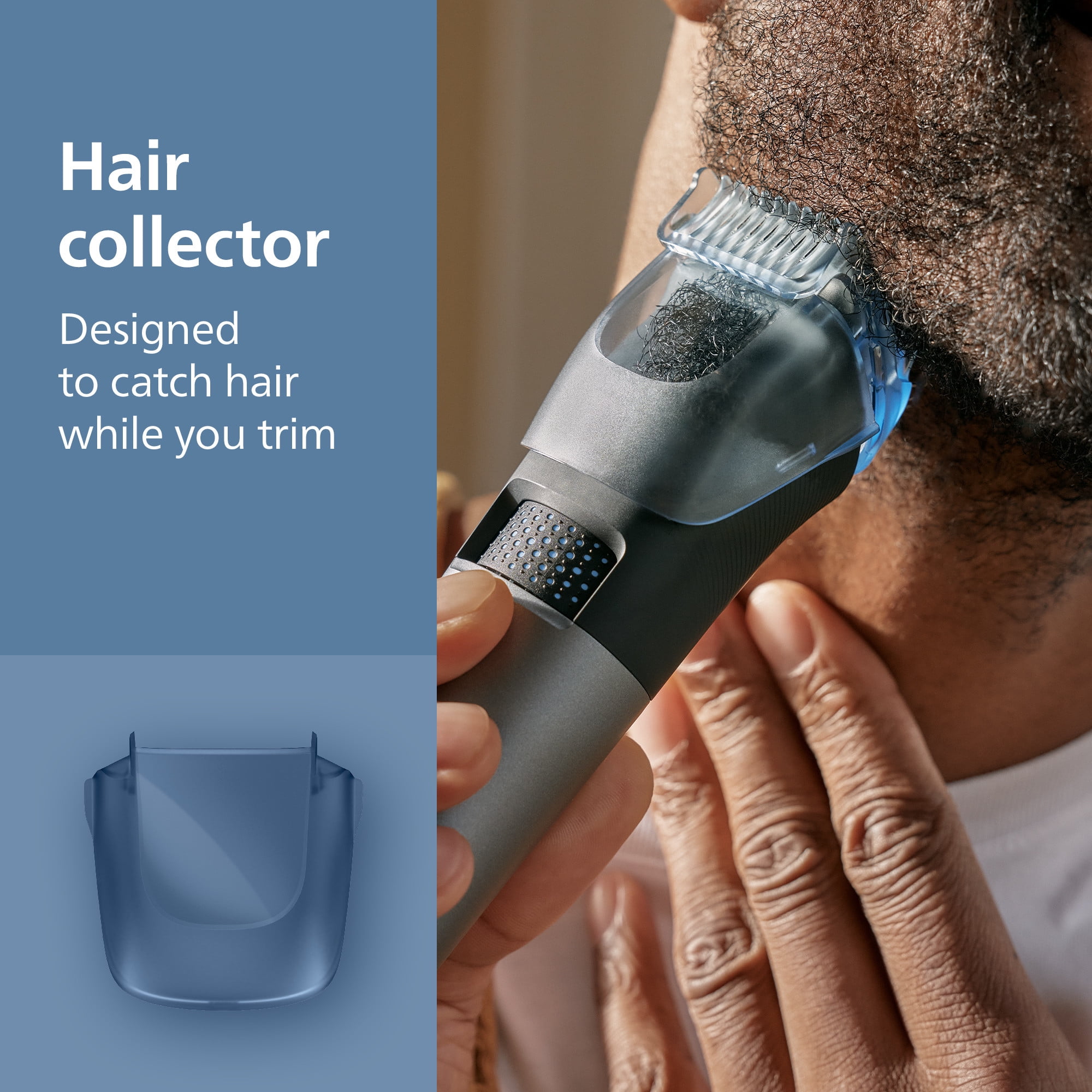 Philips Norelco Beard Trimmer 7000 Series, Waterproof Electric Grooming Kit with 40 Length Settings (Silver) szsn8