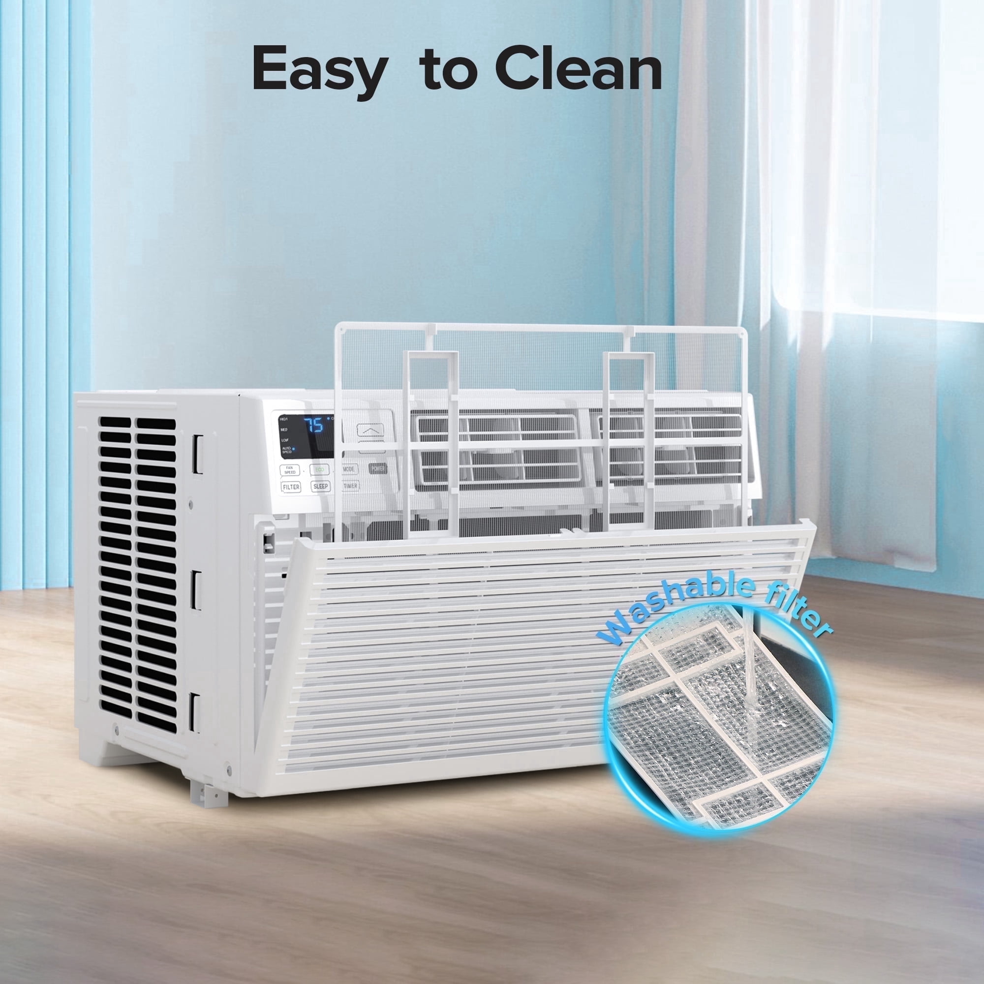 KissAir 10,000 BTU Window Air Conditioner with Remote Control (450 Sq. Ft Coverage) 9q6wf
