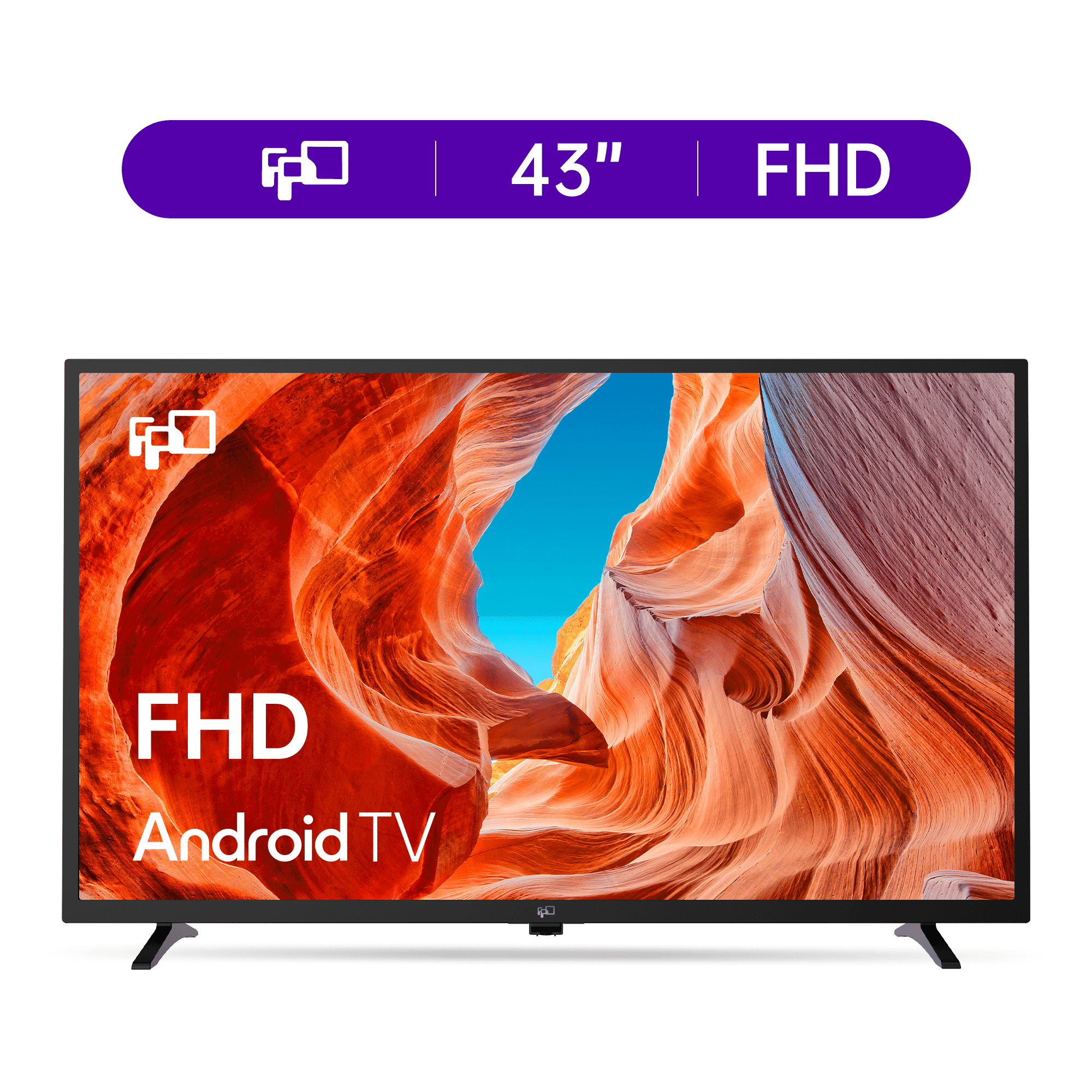 FPD 43-inch Smart TV, 1080P FHD Android TV with Built-in Chromecast, Dolby Audio, HDR 10, Voice Control (43 in) d9qk2