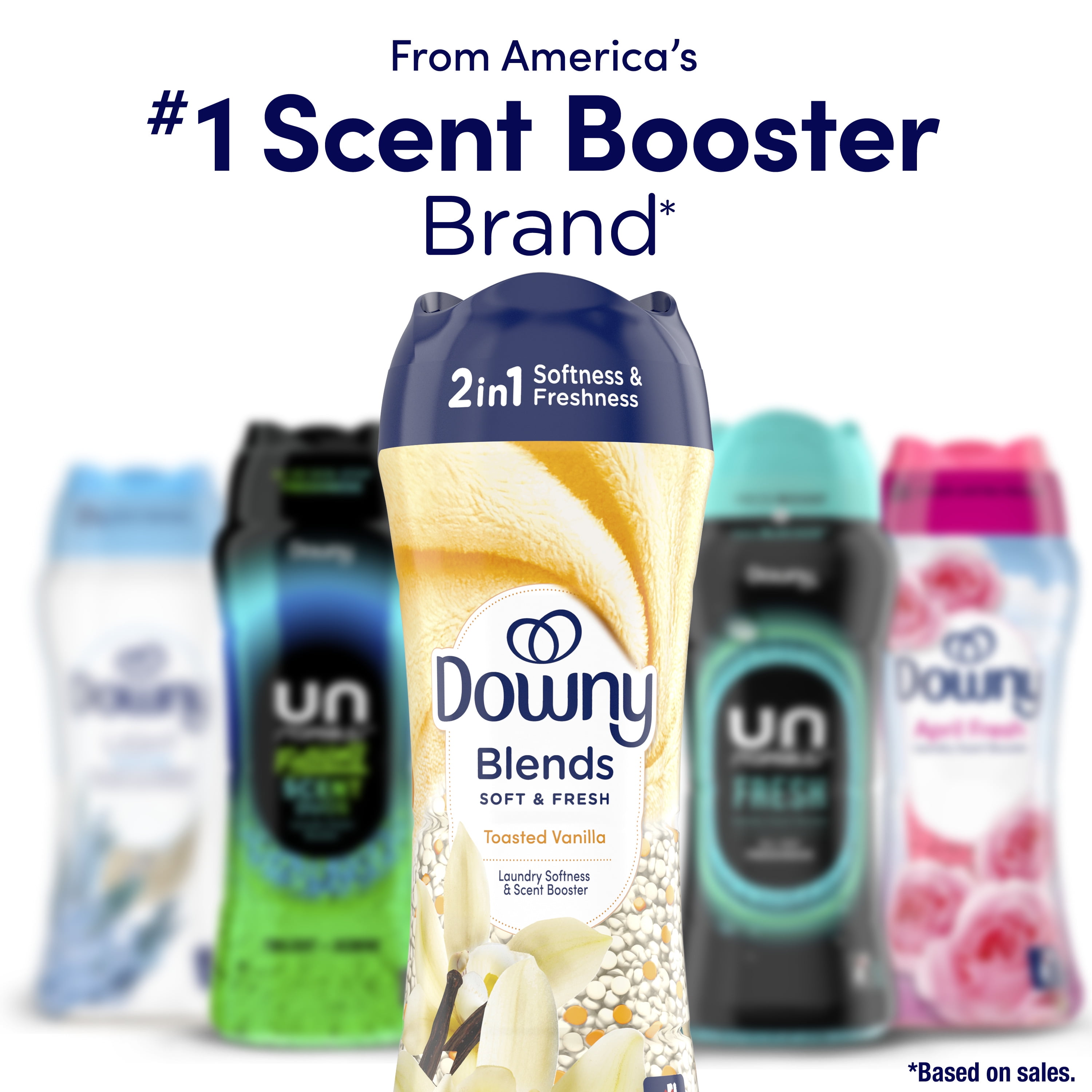 Downy Blends In-Wash Laundry Scent Booster Beads, Softening Fabric Enhancer, Toasted Vanilla (5.9 oz) rqo6g