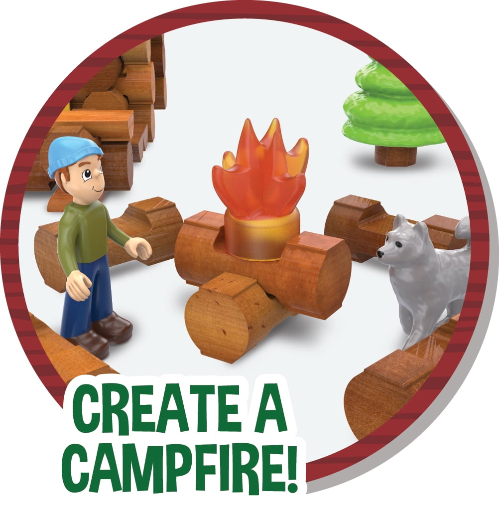 Lincoln Logs On the Trail Building Set, Real Wood Construction Toy (59 Pieces) 9seb4