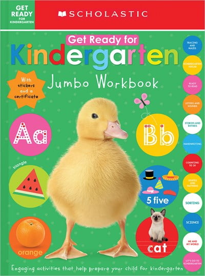 Scholastic Get Ready for Kindergarten Jumbo Workbook (Early Learning Activity Book, Paperback) zfwvo