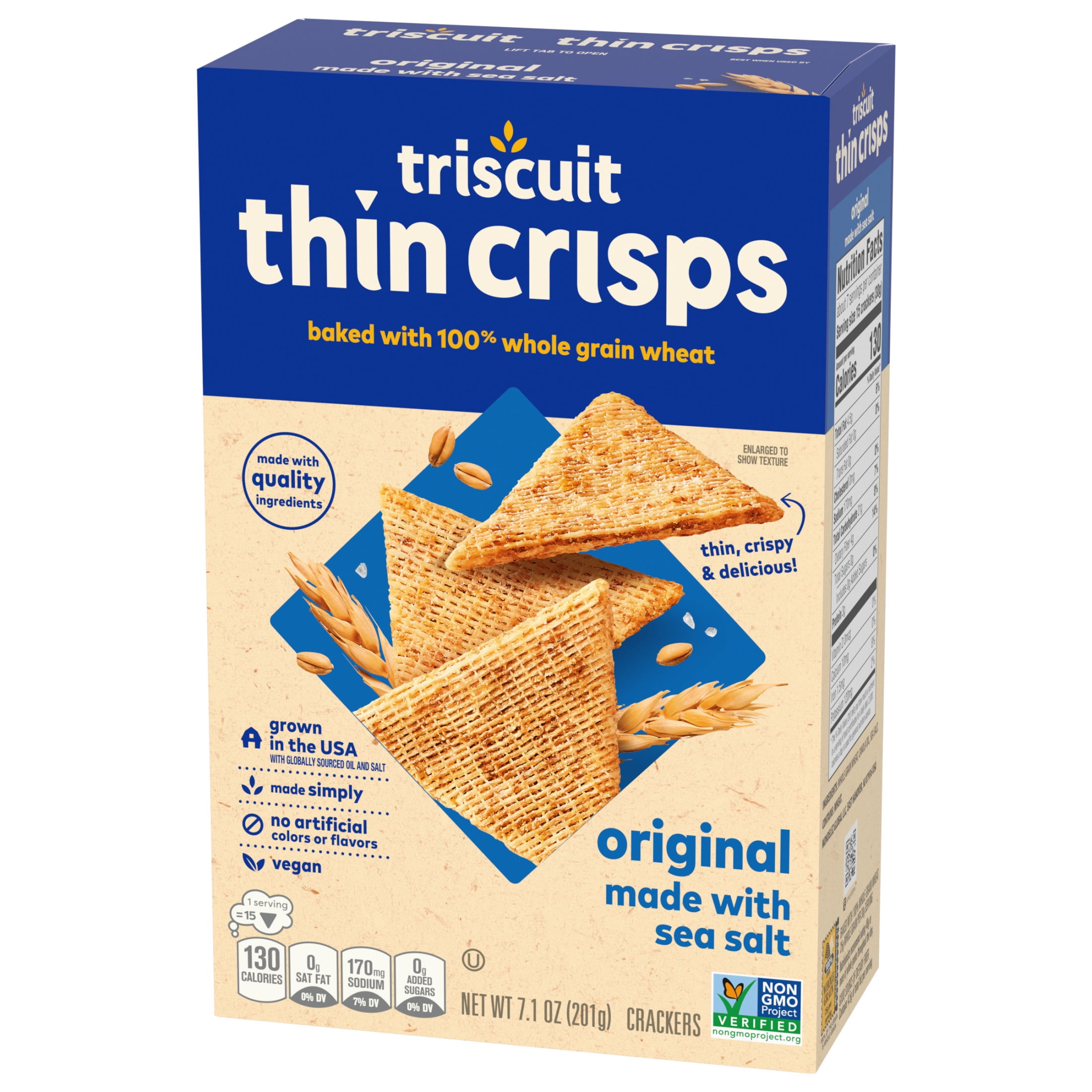 Triscuit Thin Crisps Original Whole Grain Wheat Crackers (4 Pack, 7.1 oz) 2yo28