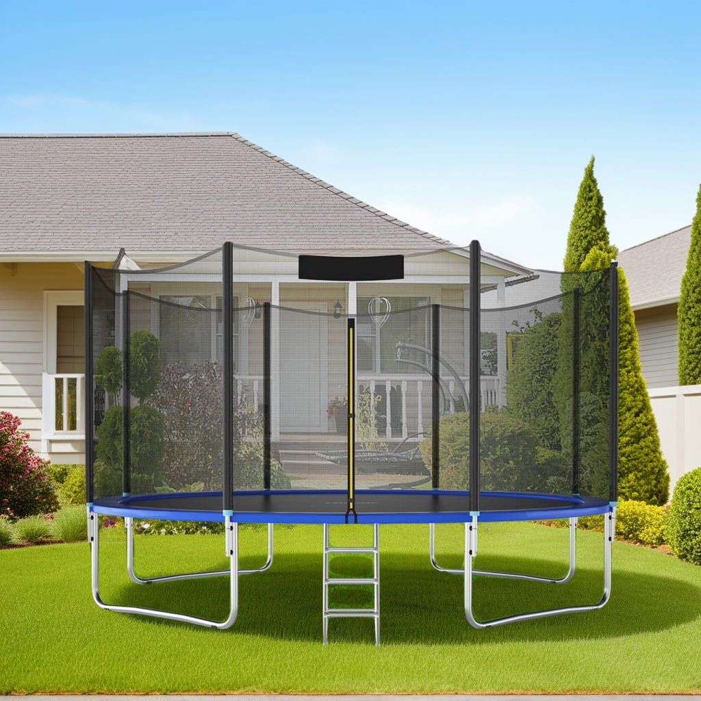 Resenkos Trampoline Replacement Safety Enclosure Net (Black, 10 ft) 851e4