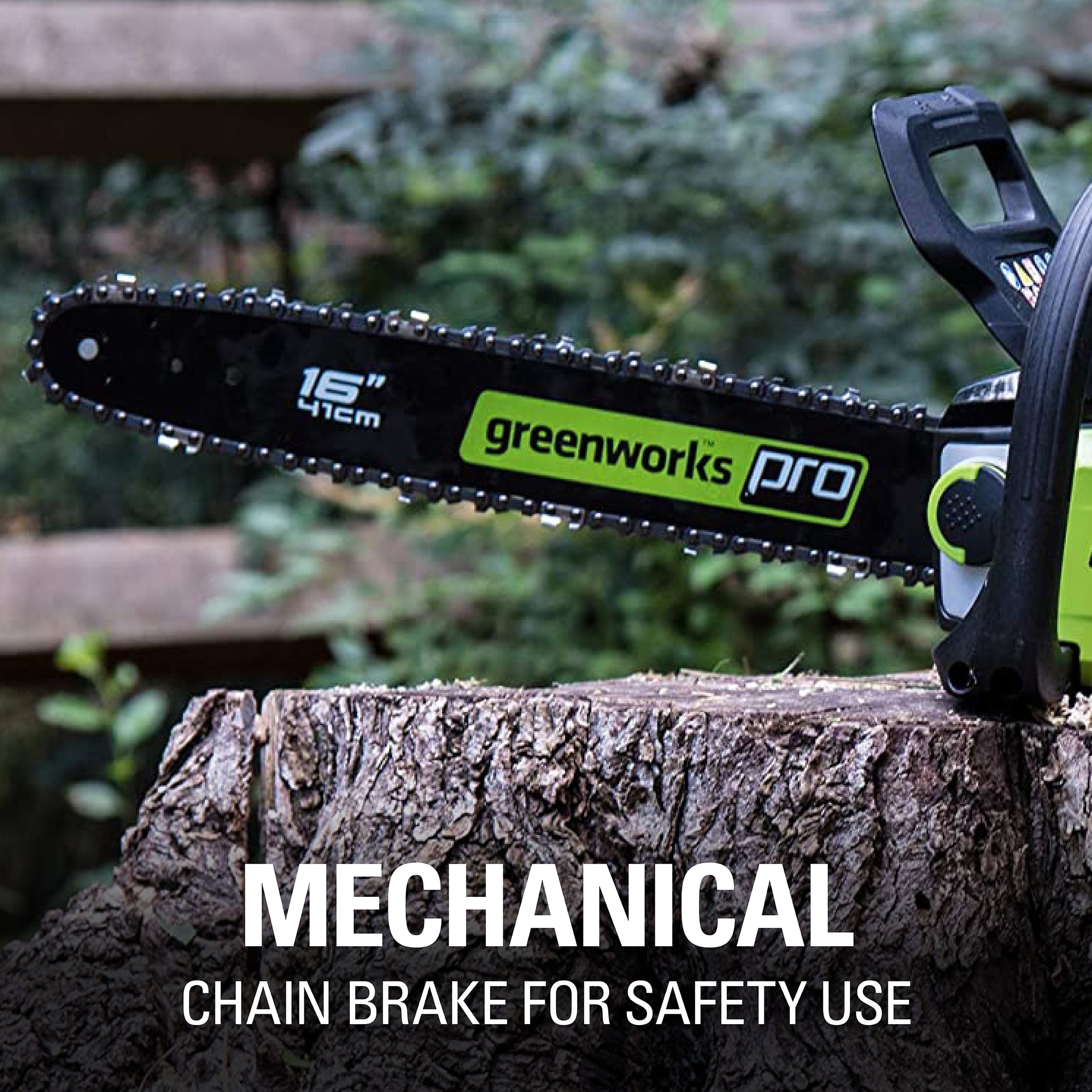 Greenworks Pro 80V 16-inch Cordless Brushless Chainsaw (Black, 16 in) psf3f