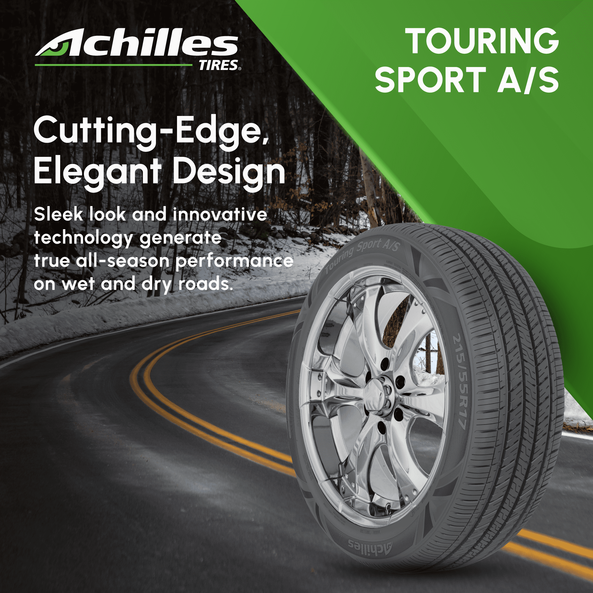 Achilles Touring Sport AS All Season Passenger Tire (225/50R17, 94V) b3vpv