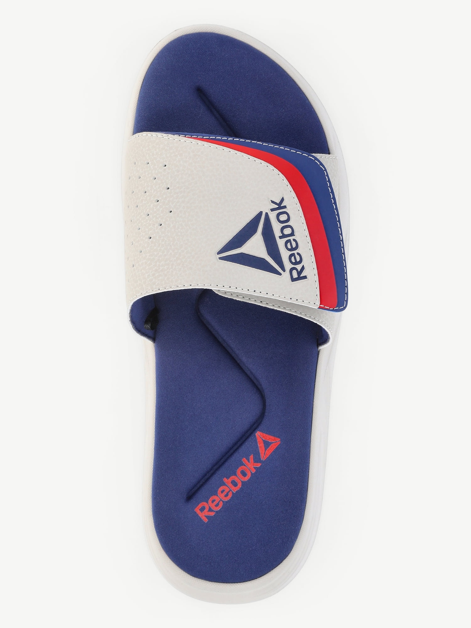 Reebok Men’s Delta Slide Sandals, Lightweight Memory Foam Comfort (White, Size 10) prhc9