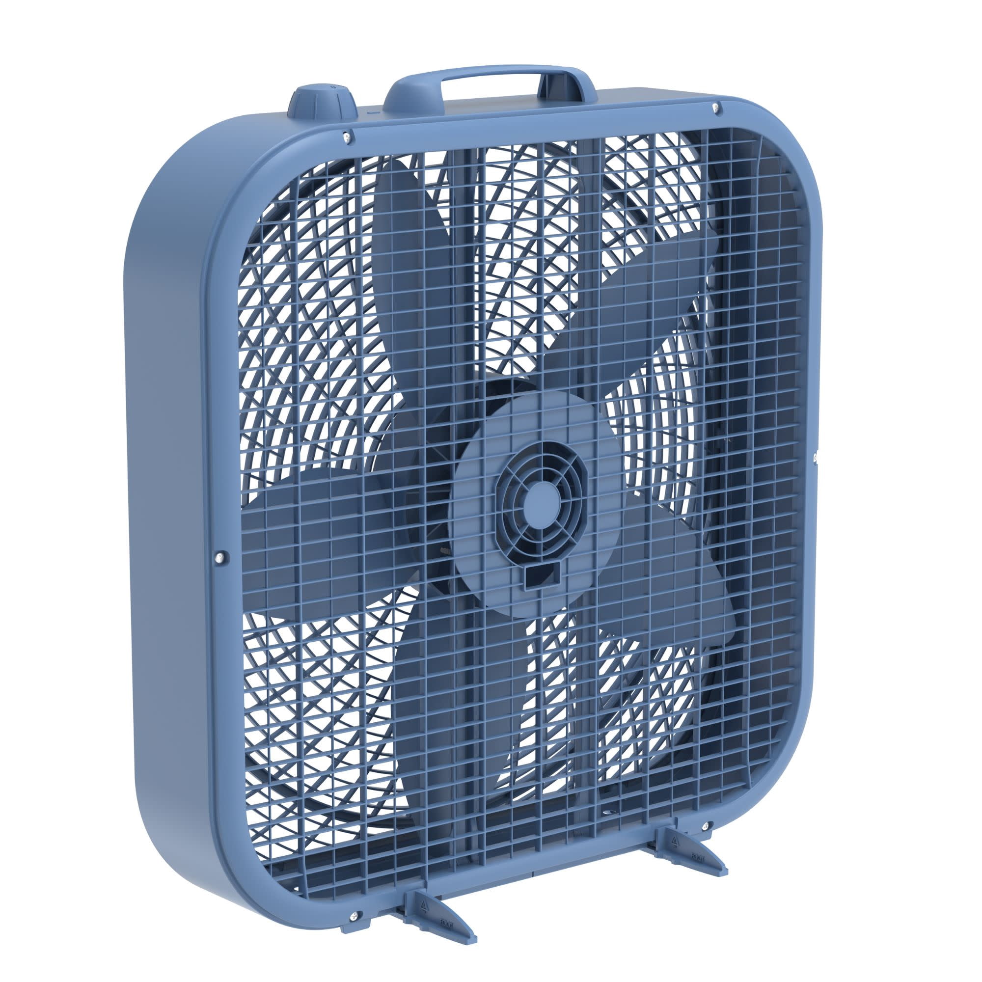 Lasko 20 in Cool Colors Classic Box Fan, Portable Floor or Window Cooling Fan with 3 Speeds (Laguna Blue, 20 in) f4r3m