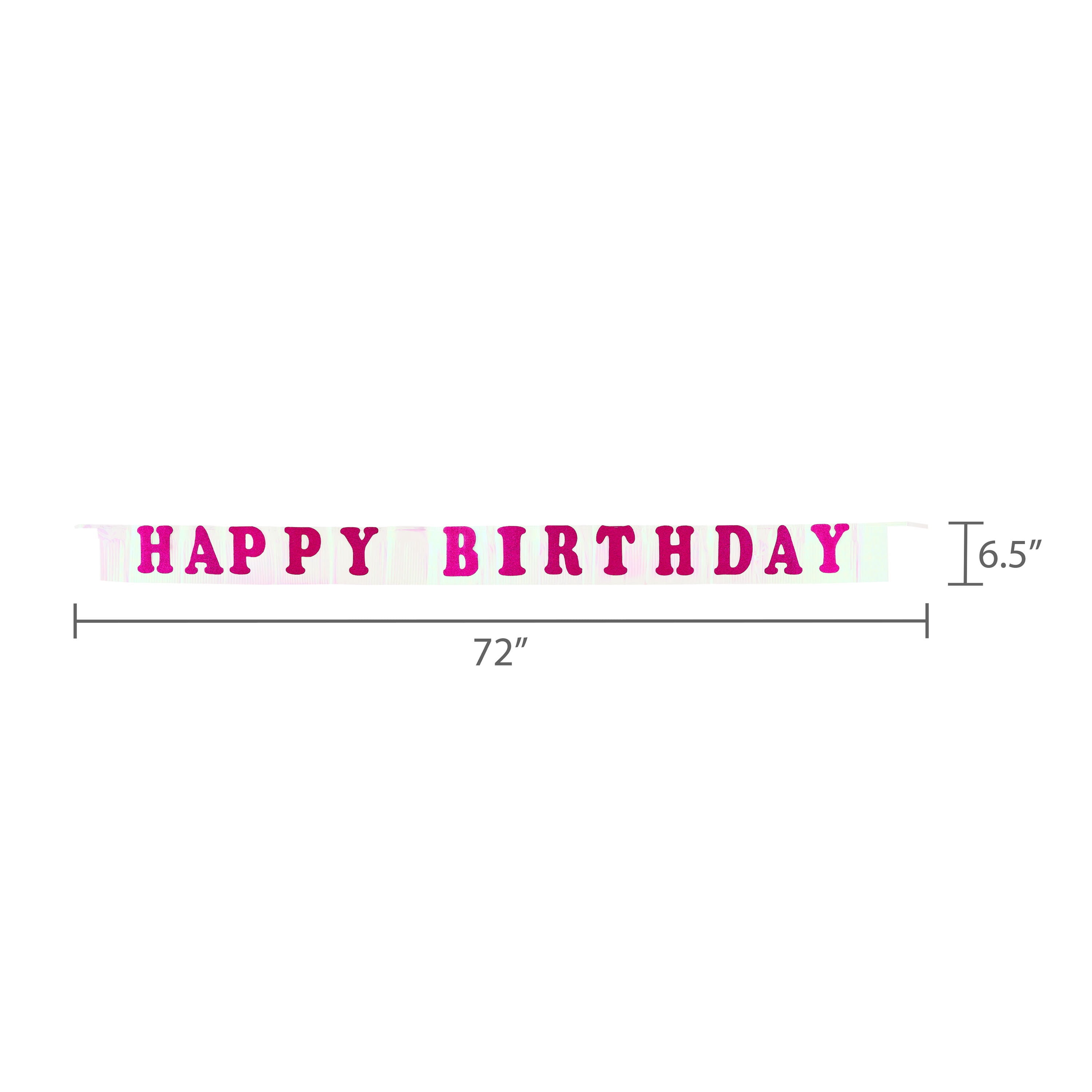 Way To Celebrate Happy Birthday Foil Fringe Party Banner (Pink, 7 ft) dmmfe